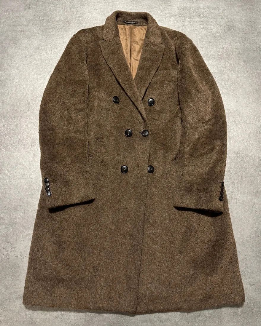 Emporio Armani × Vintage FW2018 Emporio Armani Sartorial Faux Fur Brown Trench Coat Size US M / EU 48-50 / 2 - 1 Thumbnail