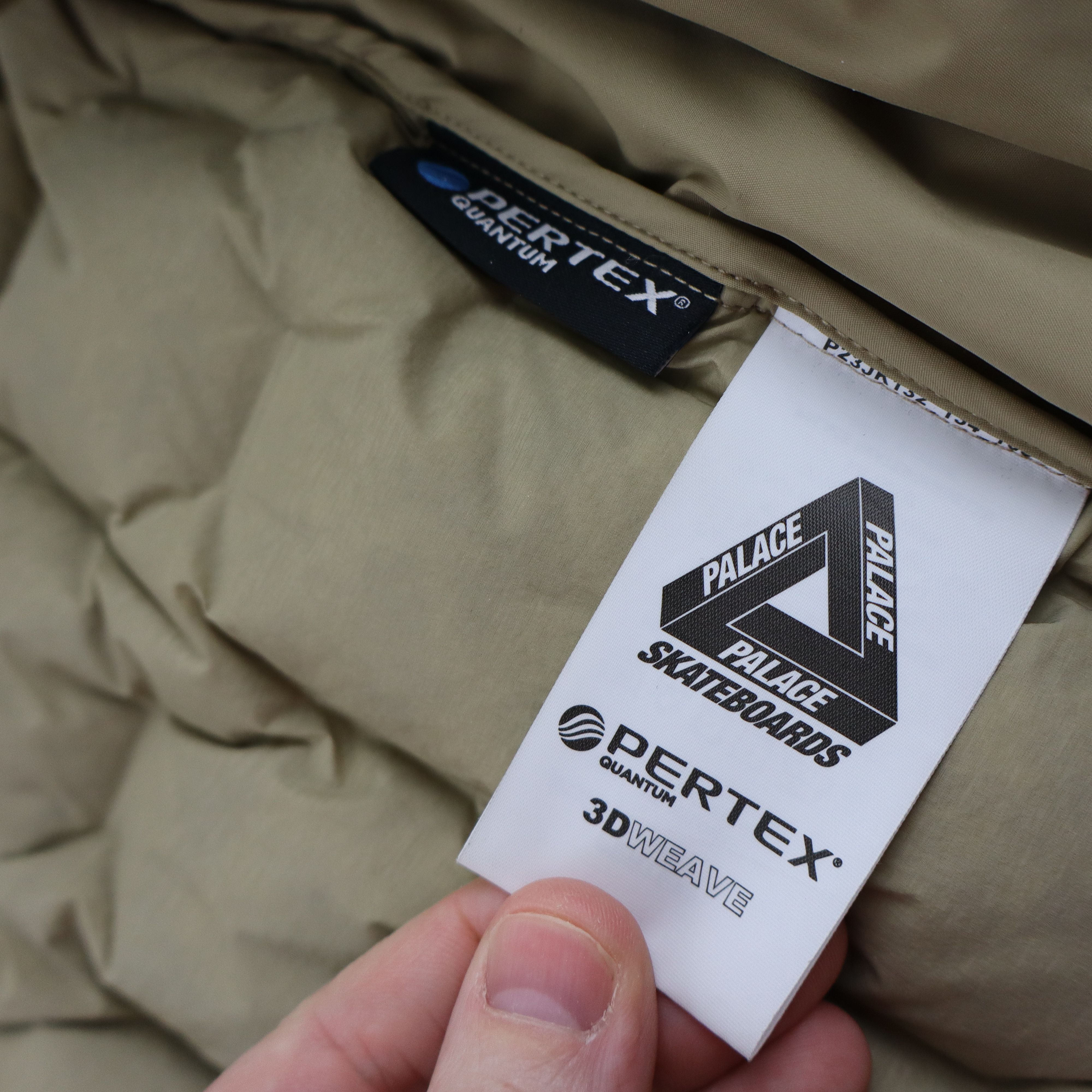 Palace × Supreme Palace Pertex Work Down Puffer Coat Jacket Mens Large Tan Size US L / EU 52-54 / 3 - 11 Thumbnail