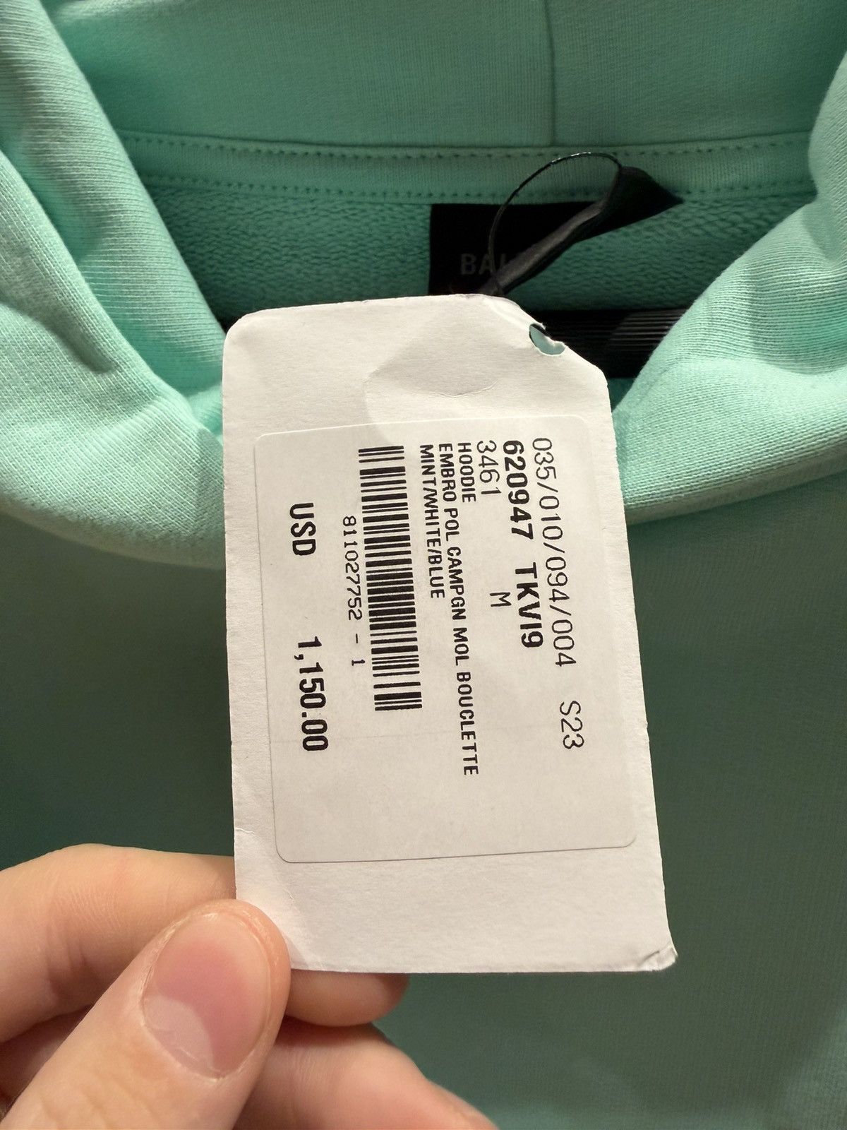 Balenciaga Balenciaga Campaign Hoodie Large Fit Mint size Medium Size US XL / EU 56 / 4 - 6 Thumbnail