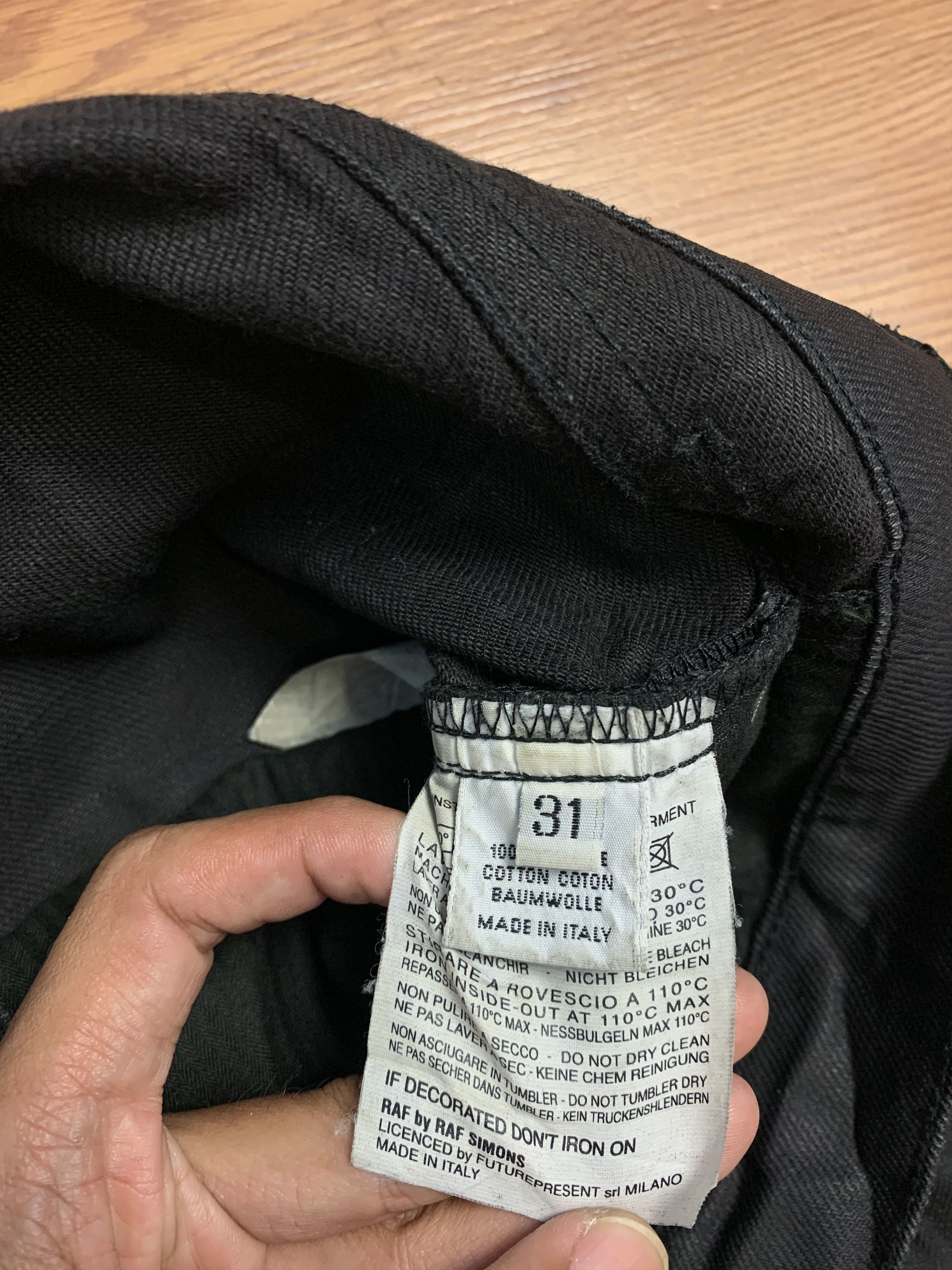 Raf Simons Raf Simons Black Coated Denim Size US 31 - 11 Thumbnail