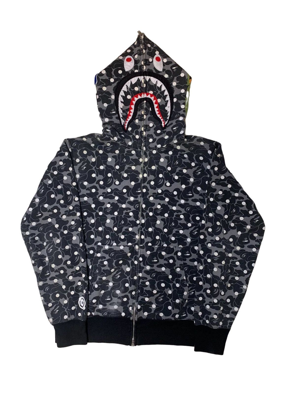 Bape ABC Dot Shark Full Zip Hoodie | Grailed
