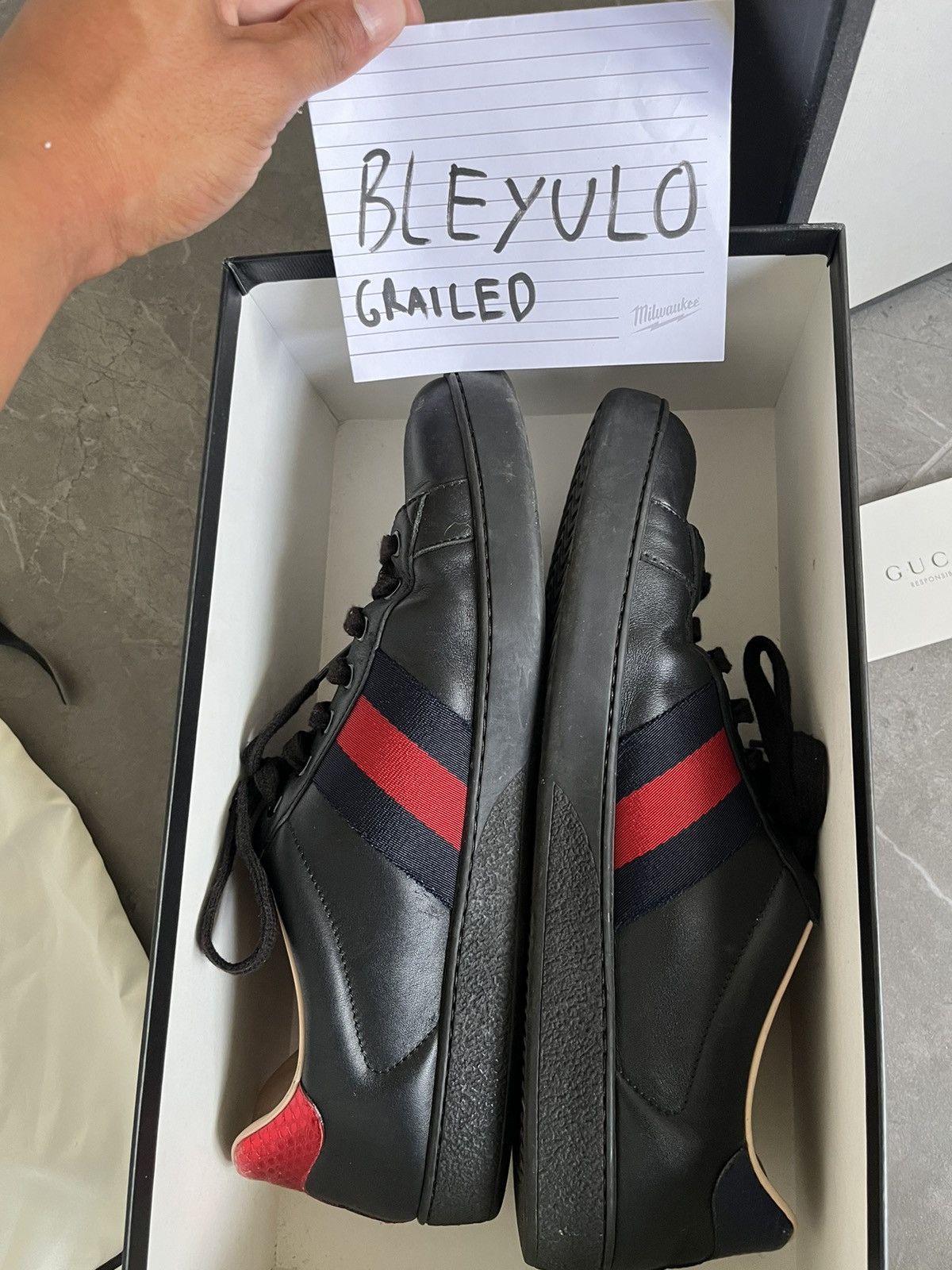 Gucci GUCCI MEN'S ACE TRAINER WITH EMBROIDERY Size US 10 / EU 43 - 10 Thumbnail