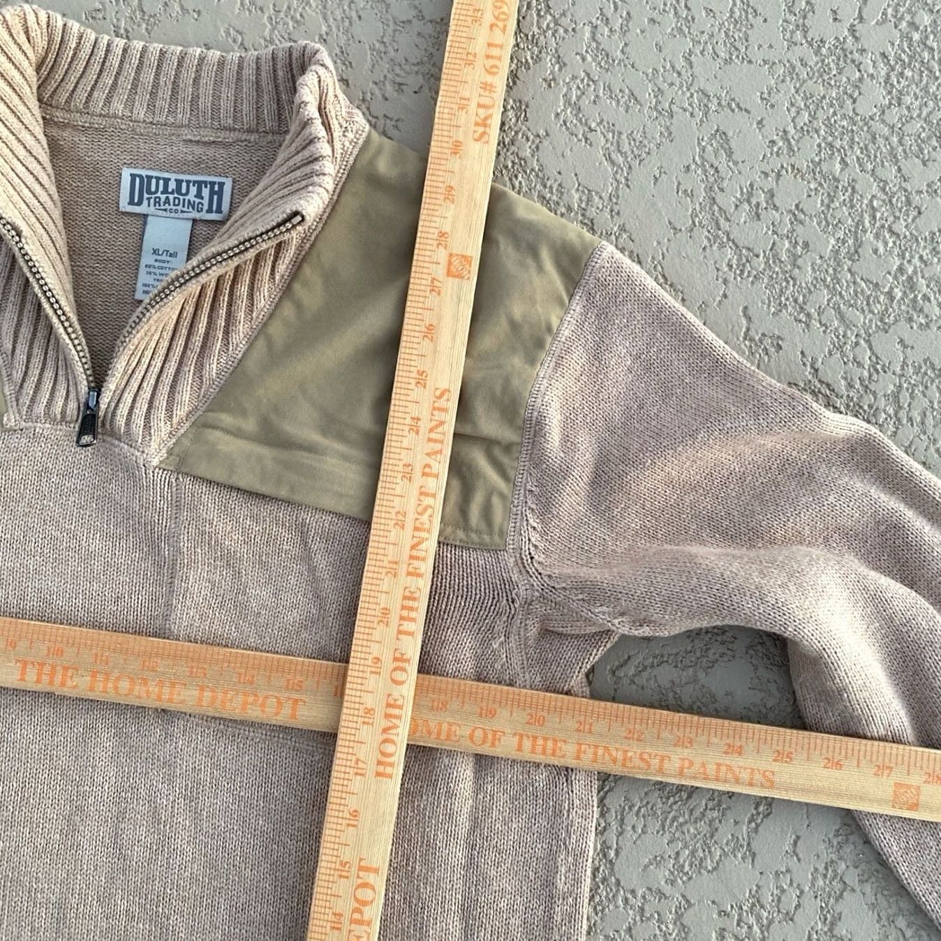Duluth Trading Company Duluth Trading Company Brown Sweater Men XL/TALL Wool Blend Quarter Zip Heavy Size US XL / EU 56 / 4 - 5 Thumbnail