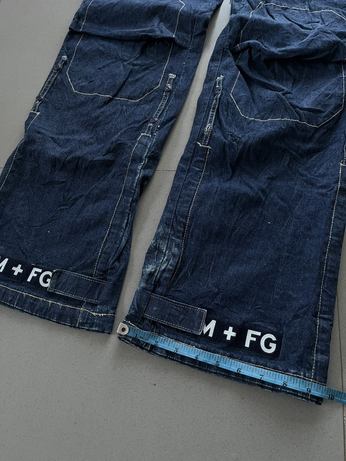 Marithe + Francois Girbaud MARITHE FRANCOIS GIRBAUD BONDAGE DENIM PANTS MULTI POCKET Size US 32 / EU 48 - 12 Thumbnail