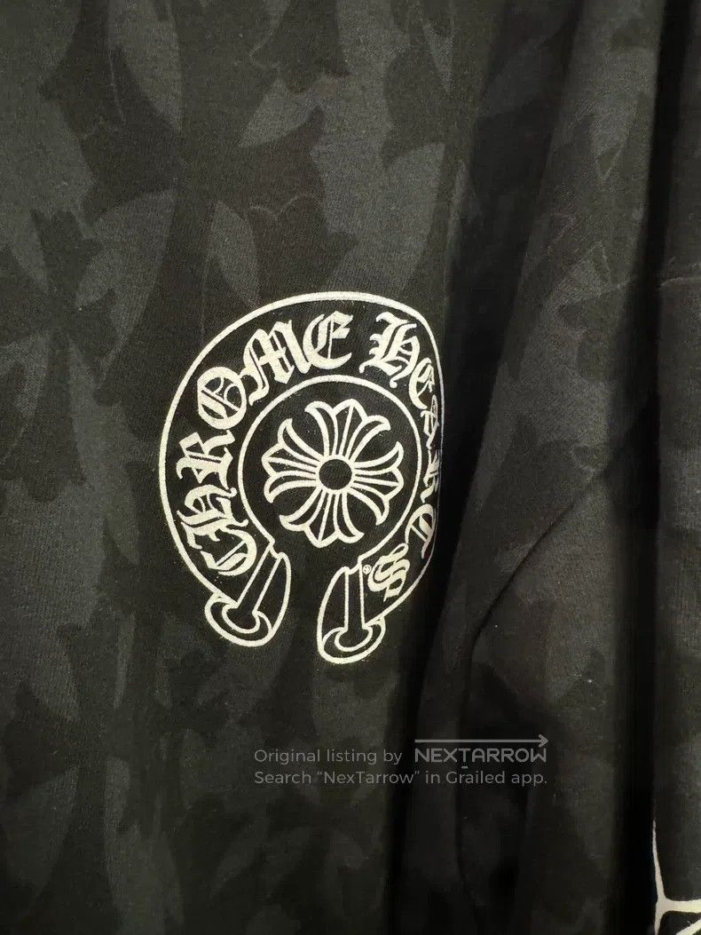 Chrome Hearts CHROME HEARTS Size XXL Black cross hoodie with dark stripes Size US XXL / EU 58 / 5 - 3 Thumbnail