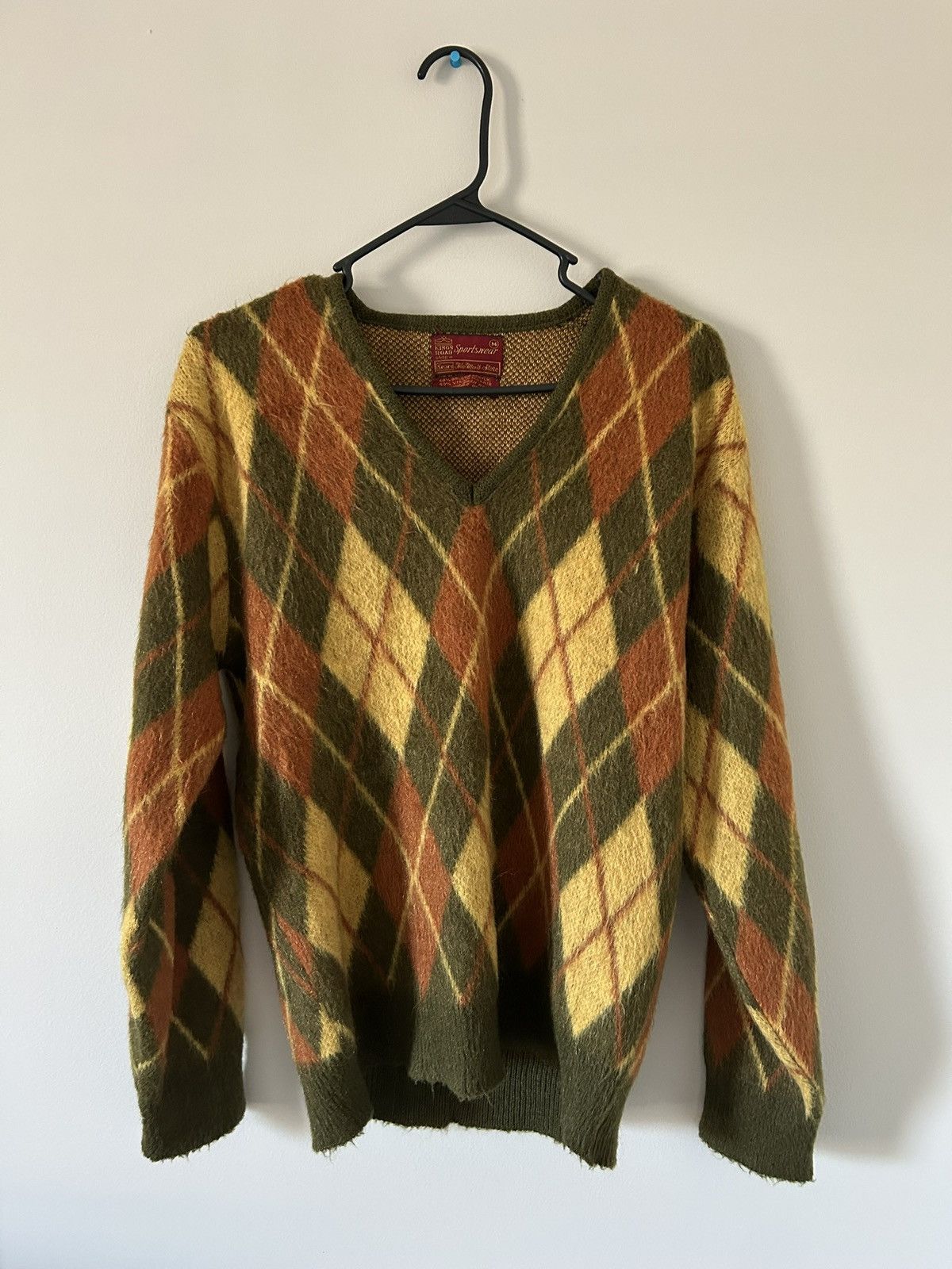 Sears Sears Mohair Sweater Argyle Medium Size US M / EU 48-50 / 2 - 1 Thumbnail