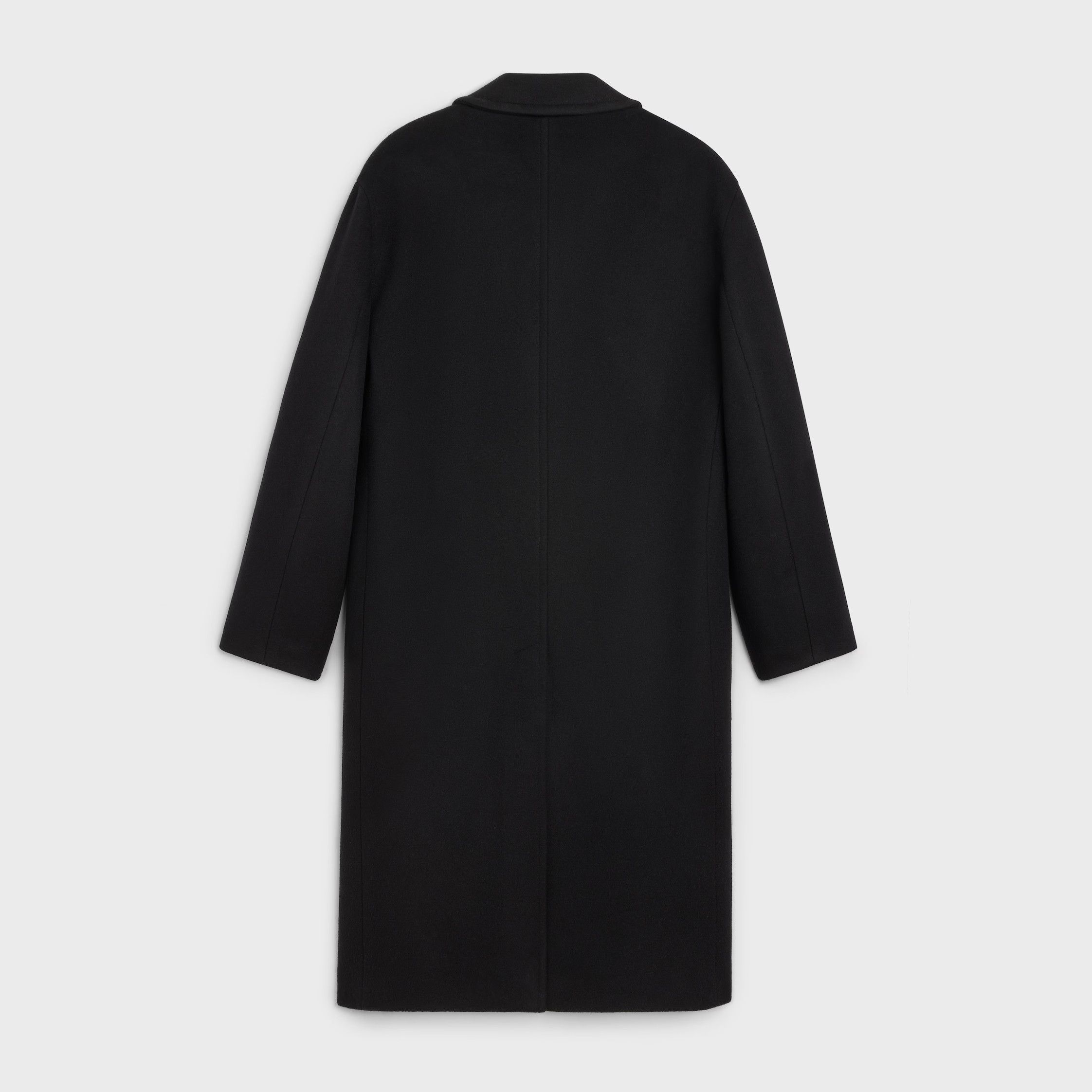 Celine o1loc1c1225 Mac Coat In Double Face Cashmere Wool in Black Size US L / EU 52-54 / 3 - 2 Thumbnail