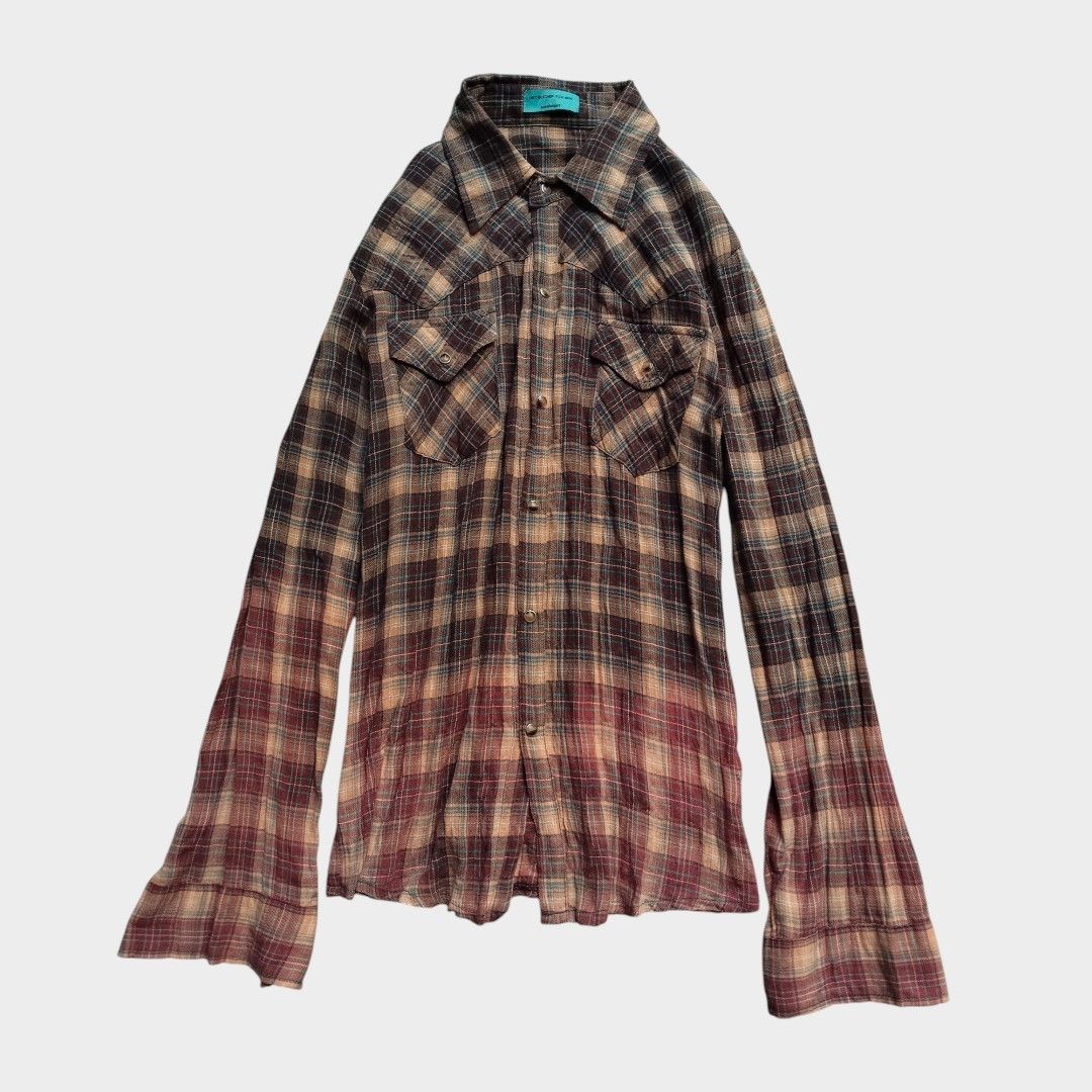 Diet Butcher slim skin bleached omre Western shirt