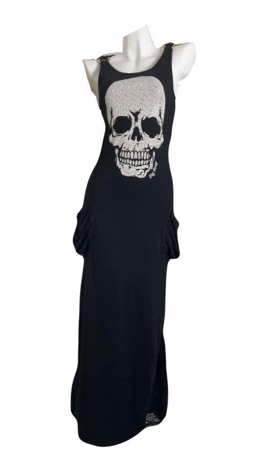 Japanese Brand Rare DIGDEEP skull maxi dress 🧛🏻‍♀️🖤 Size M / US 6-8 / IT 42-44 - 14 Thumbnail