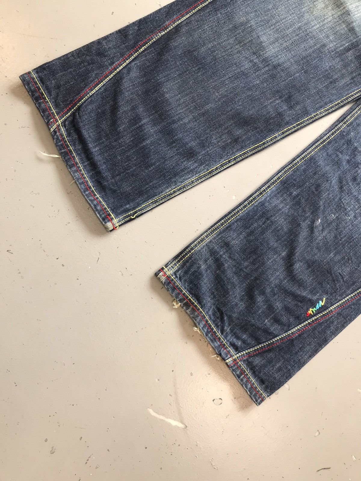 Coogi × Vintage Vintage Coogi crazy shoes embroidered rainbow loose denim Size US 36 / EU 52 - 4 Thumbnail