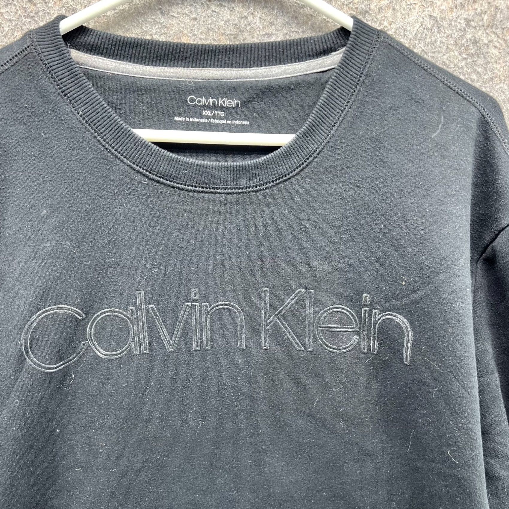 Calvin Klein VINTAGE? Calvin Klein Sweater Men XXL Black Crewneck Pullover Casual Cotton Fleece Size US XXL / EU 58 / 5 - 4 Thumbnail
