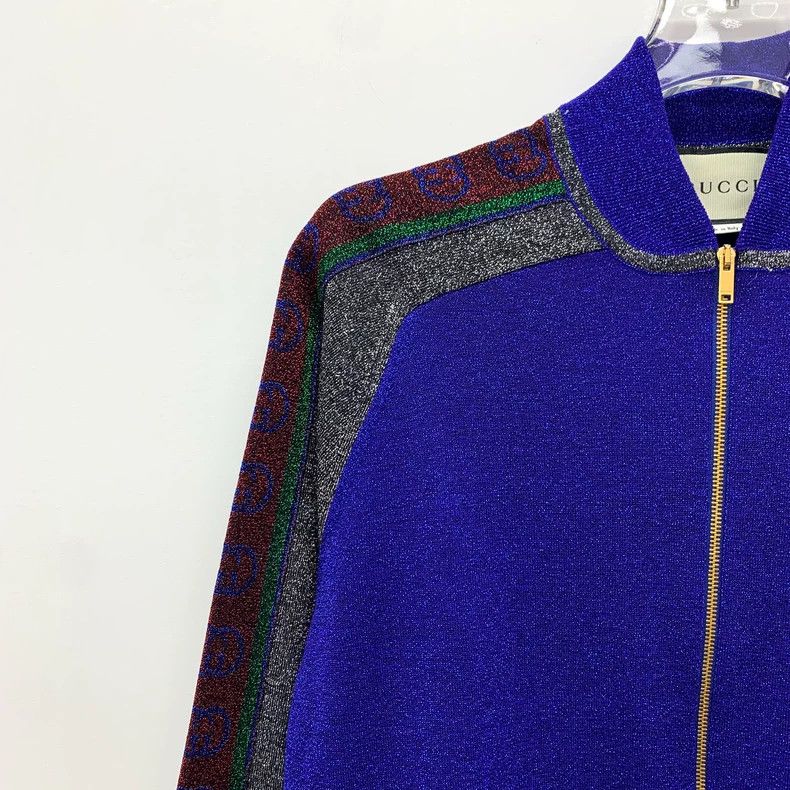 Gucci Gucci Color-matched side logo jacquard glitter wool stand-u Size US XXS / EU 40 - 3 Thumbnail