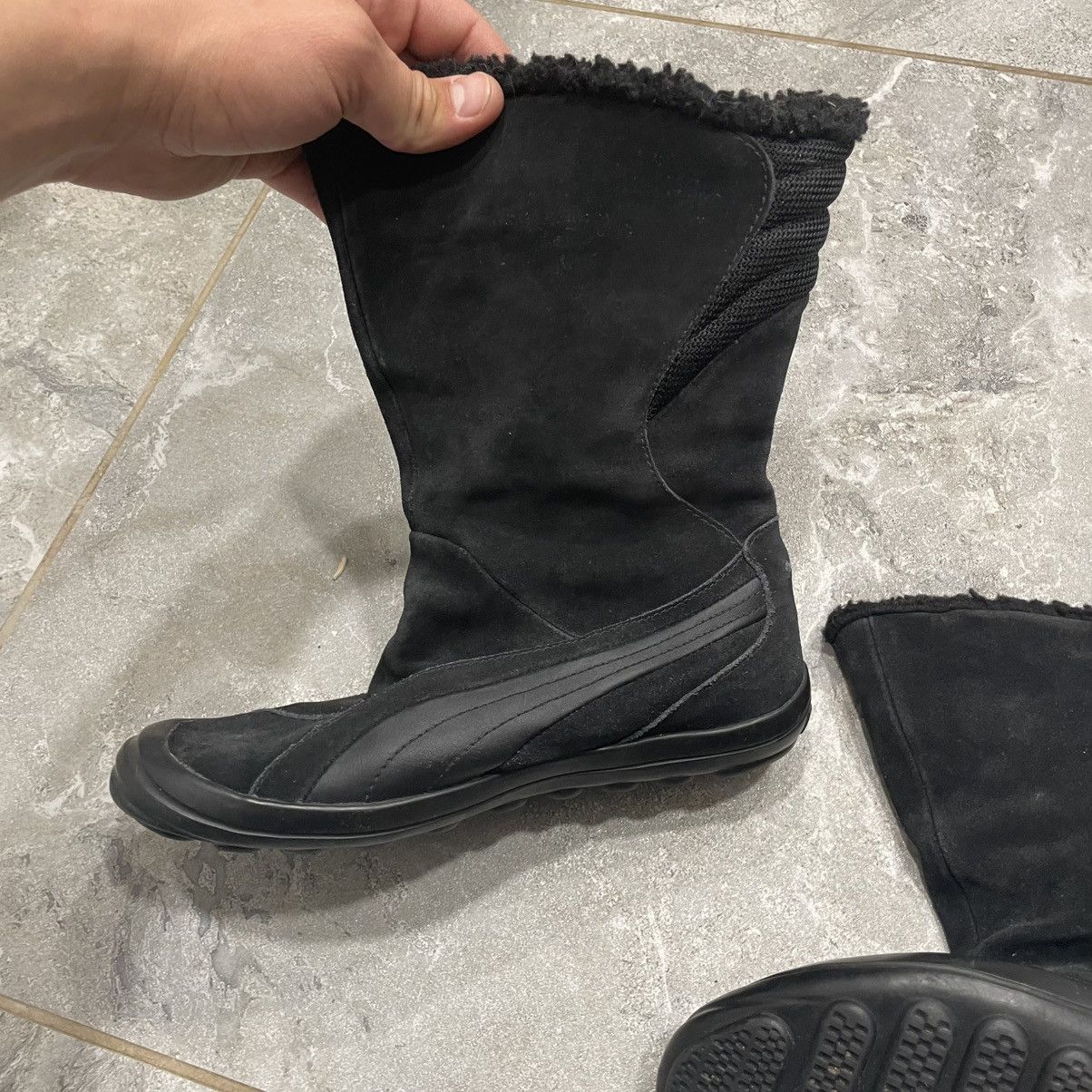 Puma × Vintage Vintage Rare Puma London Trail suede High Black Boots Shoes Size US 7 / IT 37 - 6 Thumbnail
