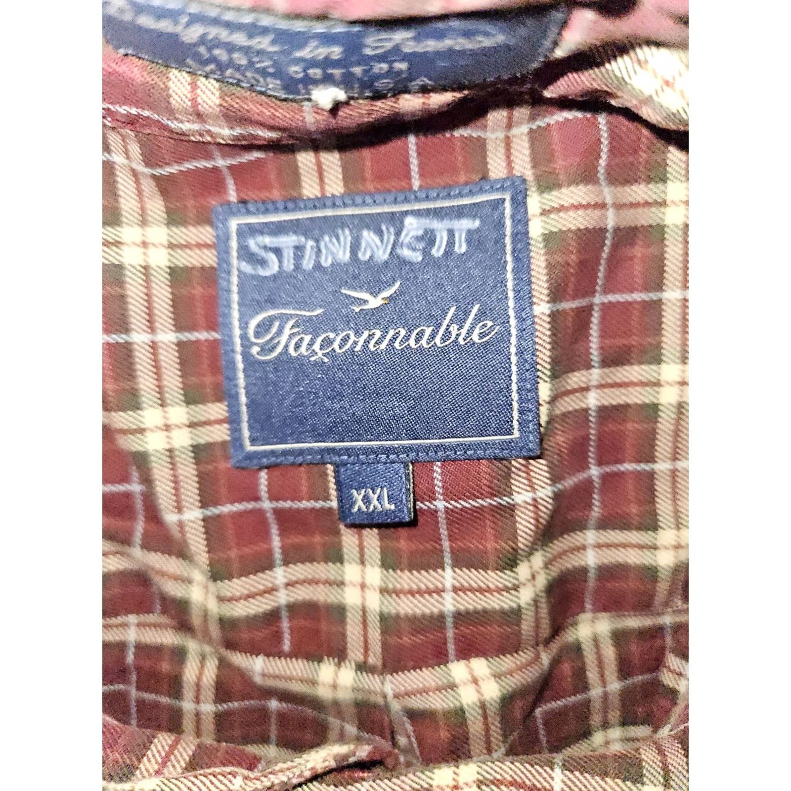 Faconnable VINTAGE Façonnable Button-Down Shirt Mens 2XL Red Plaid Long Sleeve Cotton USA Shirt Size US XXL / EU 58 / 5 - 2 Thumbnail