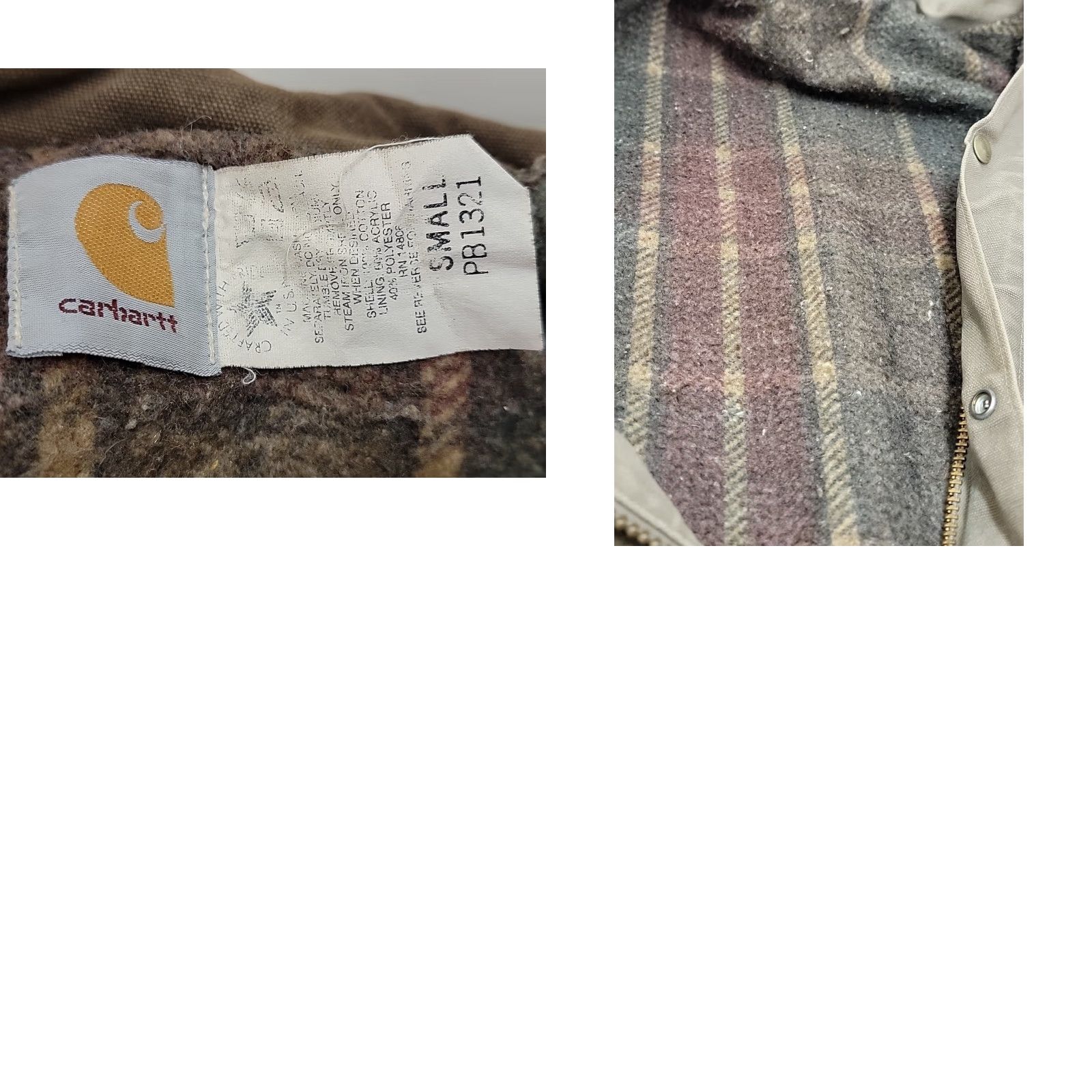 Carhartt VINTAGE Carhartt Duck Work Jacket Olive Men’s M Cotton Workwear PB1321 Size US S / EU 44-46 / 1 - 10 Thumbnail