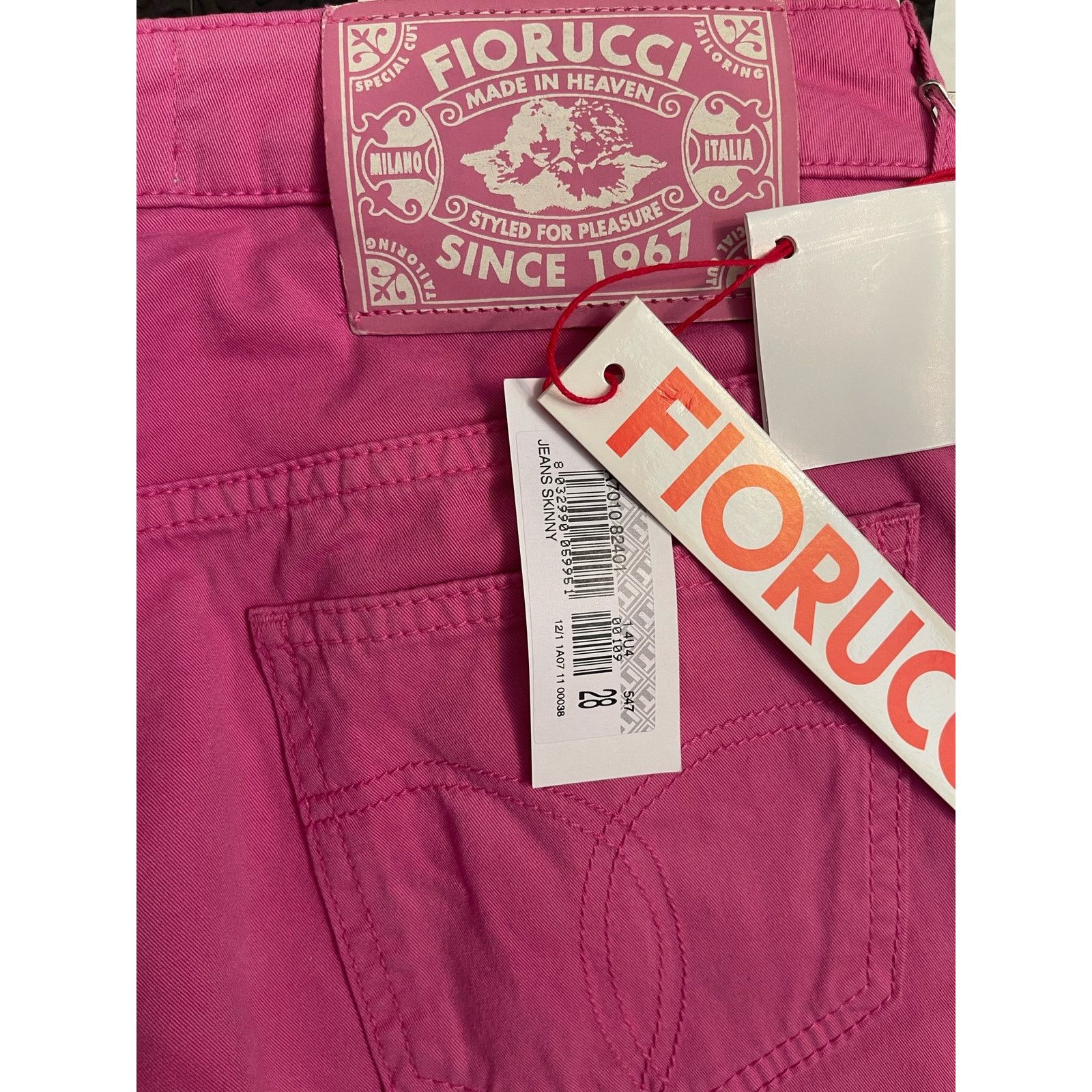 Fiorucci Fiorucci Pink Skinny Jeans, NWT, Size: 28 Size 28" / US 6 / IT 42 - 2 Thumbnail
