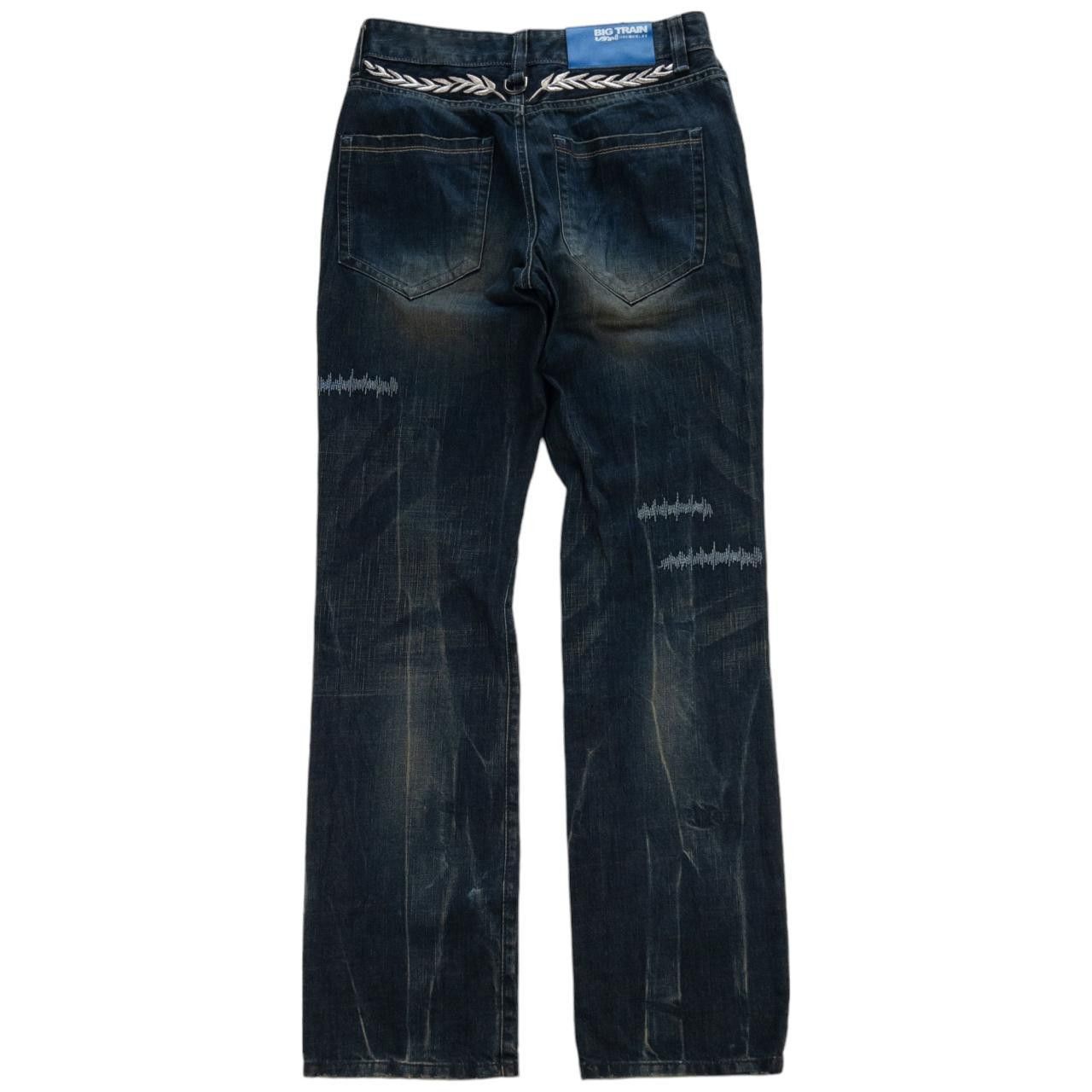 Other Vintage Wreath Big Train Distressed Denim Jeans Size W29 Size US 29 - 2 Thumbnail