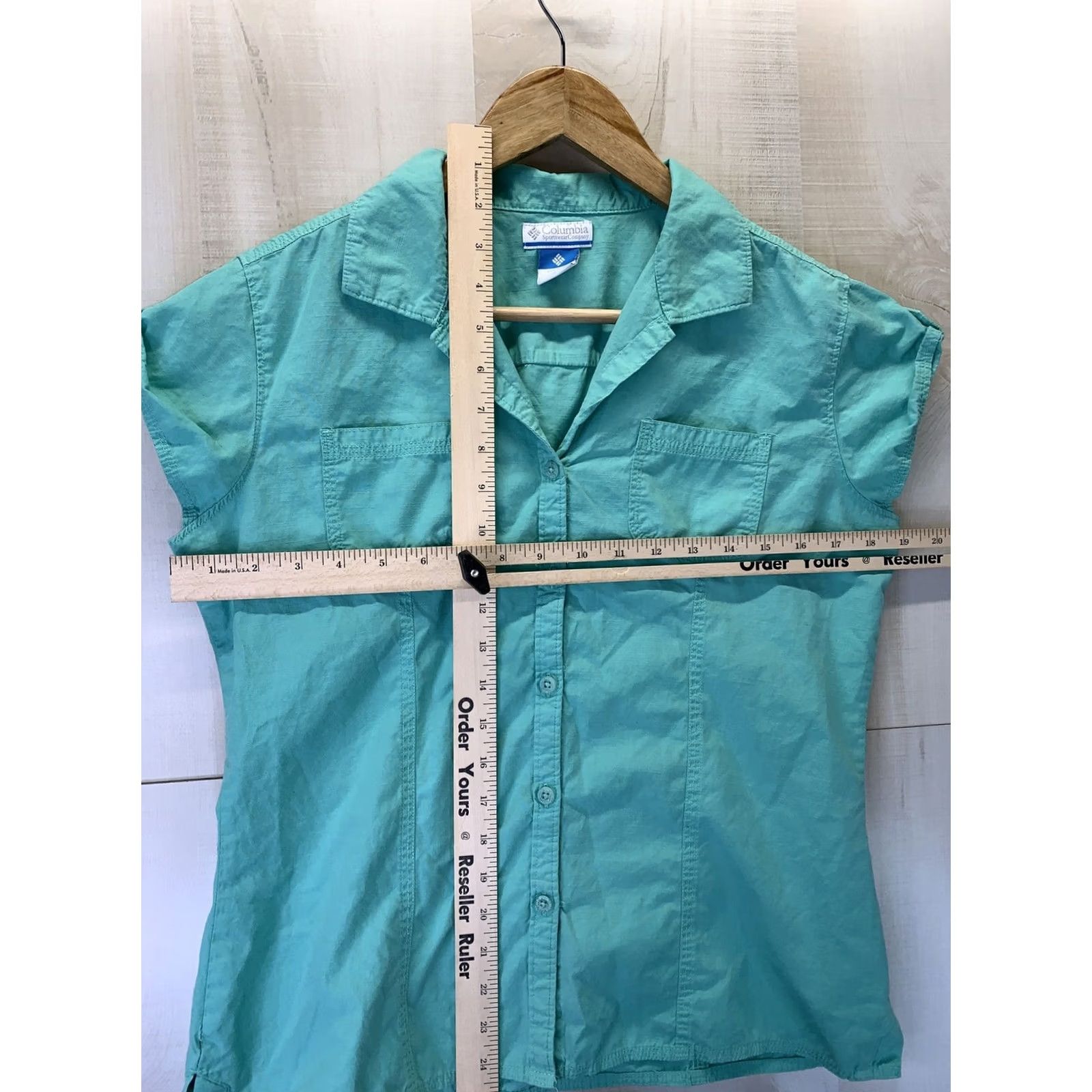 Altea Columbia Shirt Teal Short Sleeve Button Up Women M XS? Not Applicable Size M / US 6-8 / IT 42-44 - 4 Thumbnail