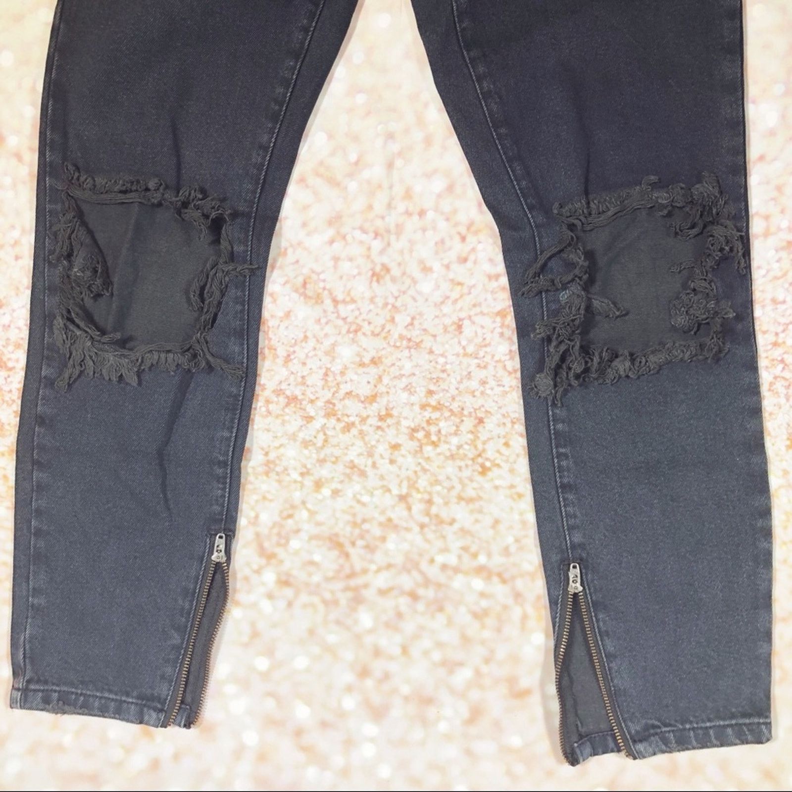 One Teaspoon One Teaspoon Fox Black FreeBird Skinny Leg Jean 26 Size 26" / US 2 / IT 38 - 7 Thumbnail