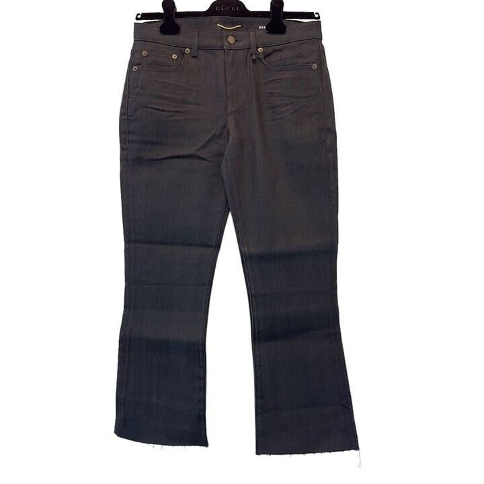Saint Laurent Paris Saint Laurent Boot Cut Cropped Denim Jeans 28 Size 28" / US 6 / IT 42 - 1 Thumbnail