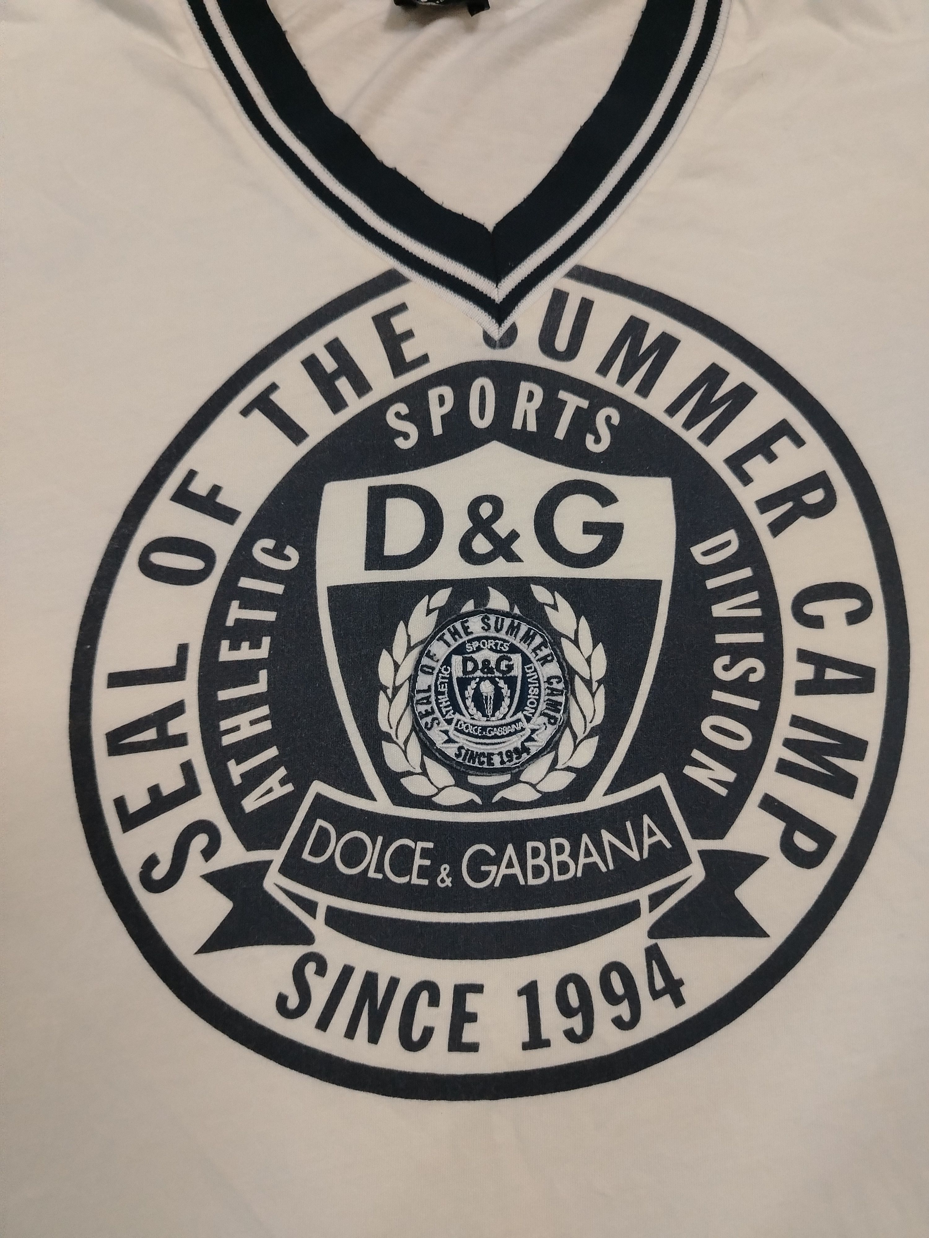 Dolce & Gabbana D&G Dolce & Gabbana V neck ringer T shirt Size XL / US 12-14 / IT 48-50 - 7 Thumbnail