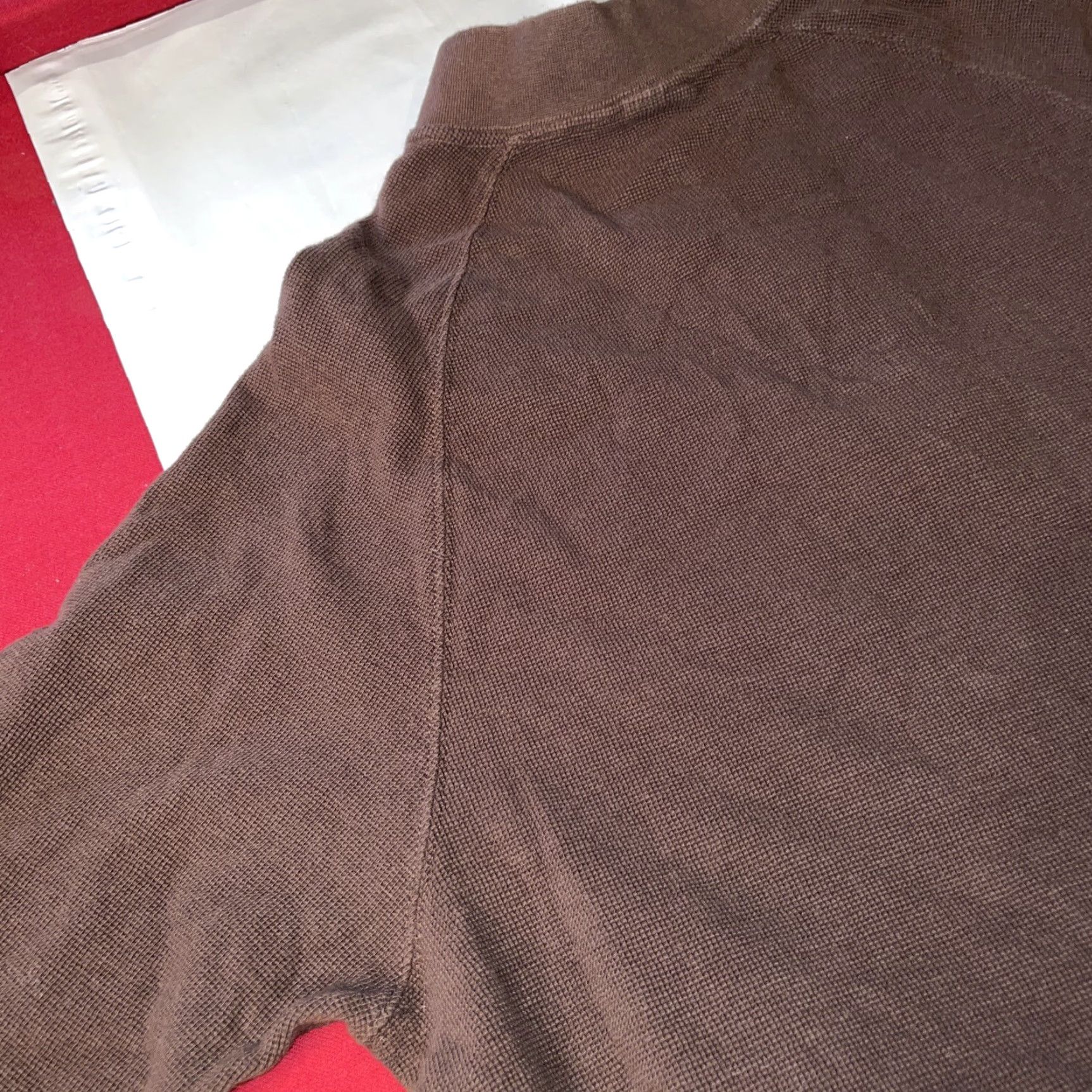 Carhartt VINTAGE? No, not vintage; just CARHARTT BROWN Thermal Knit SHIRT Quarter Zip Long Sleeves Pocket LARGE Mens Lg Size US L / EU 52-54 / 3 - 7 Thumbnail