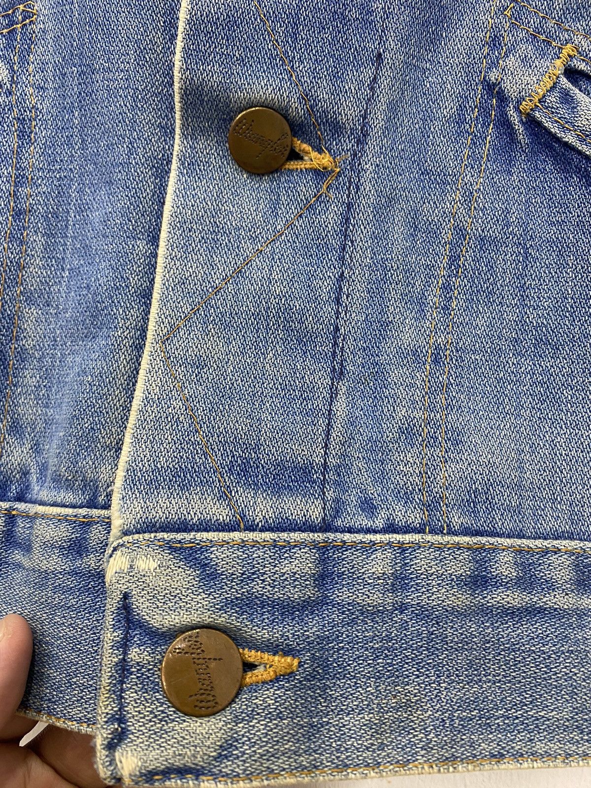 Vintage 💥 VINTAGE WRANGLER Denim jeans USA rare jacket Size US S / EU 44-46 / 1 - 4 Thumbnail