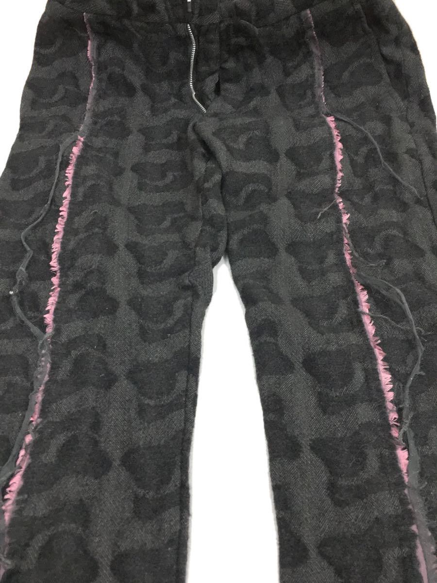 Casual Pants Wool Fraying Twist Bottom Gray