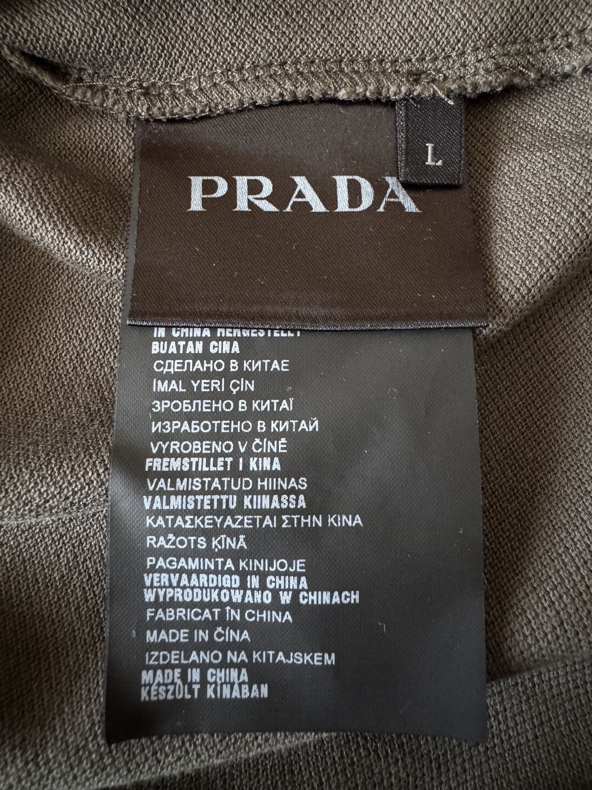 Prada 🔥🔥 Prada Red Tab Brown Cotton Polo Shirt Size US L / EU 52-54 / 3 - 5 Thumbnail