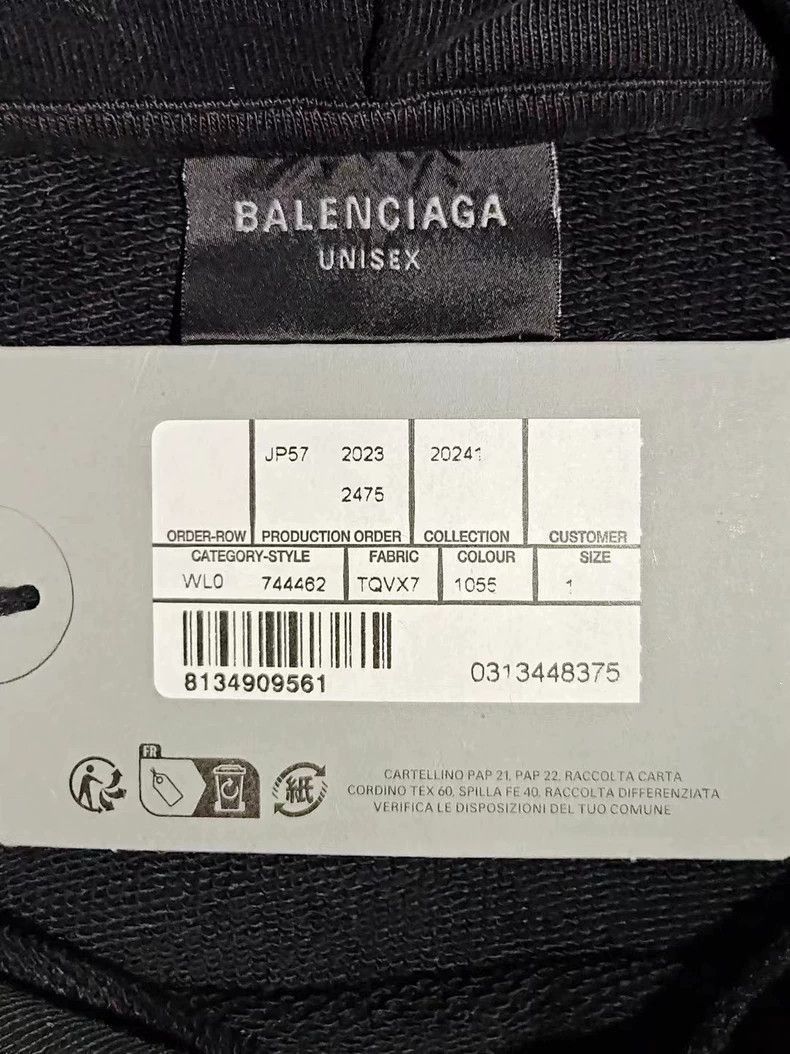 Balenciaga Balenciaga 23fw mud stained iron tower destroyed hooded swe Size US S / EU 44-46 / 1 - 4 Thumbnail