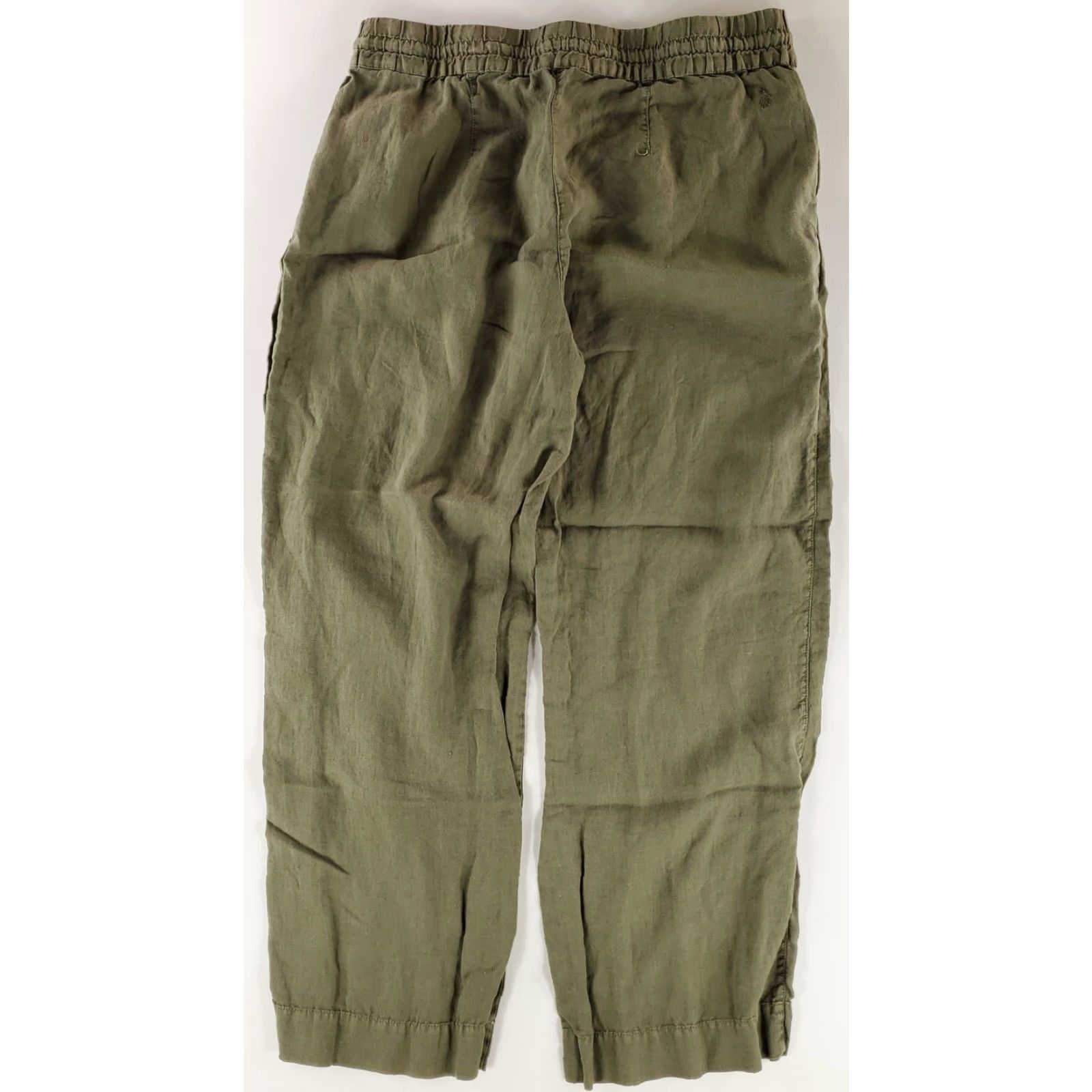 Tommy Bahama Tommy Bahama Pants Chino Linen High-Rise Green Drawstring Womens L Size 36" / US 14 / IT 50 - 3 Thumbnail