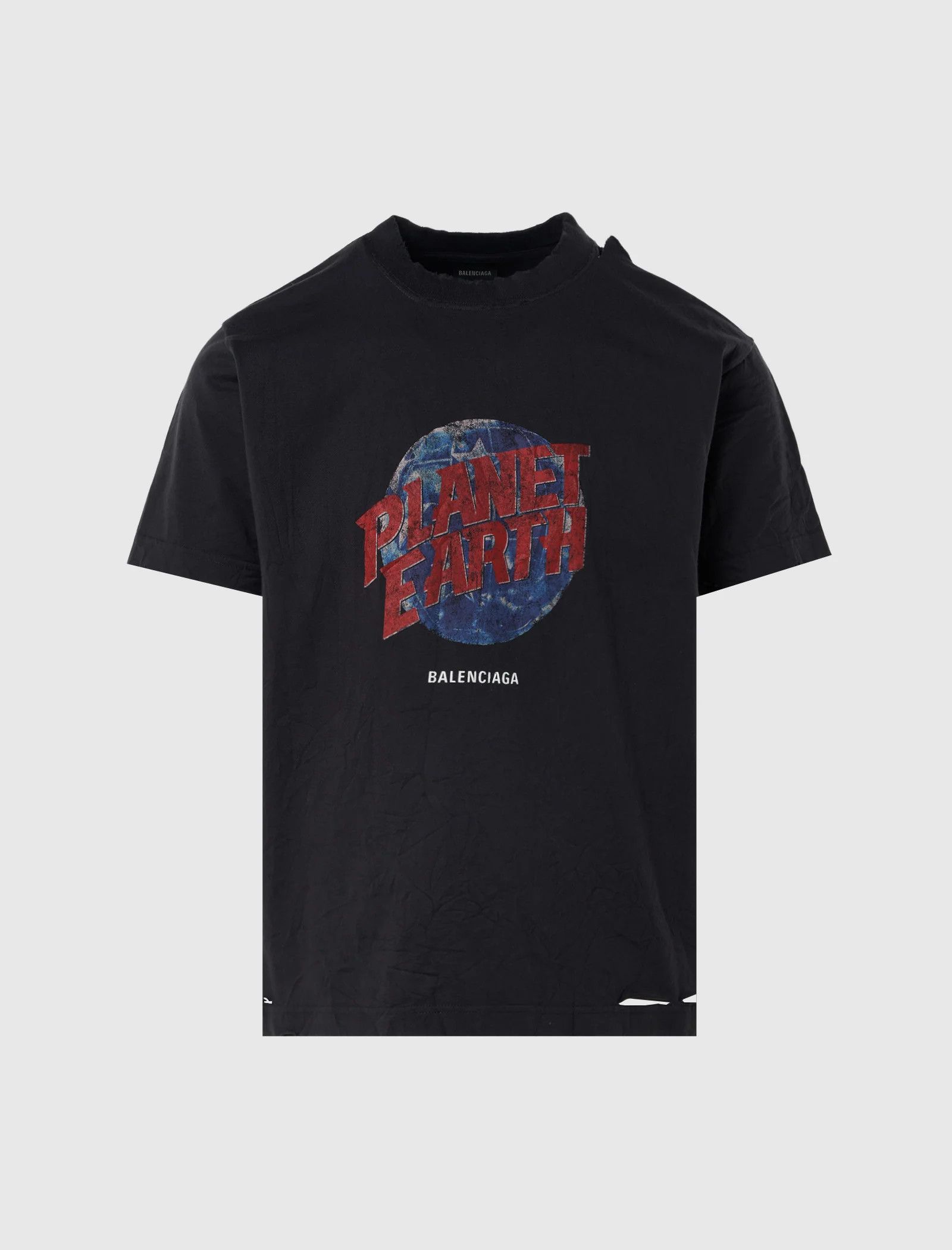Balenciaga o1s1wg110326 Planet Earth T-Shirt Small Fit in Black Size US XXL / EU 58 / 5 - 1 Thumbnail
