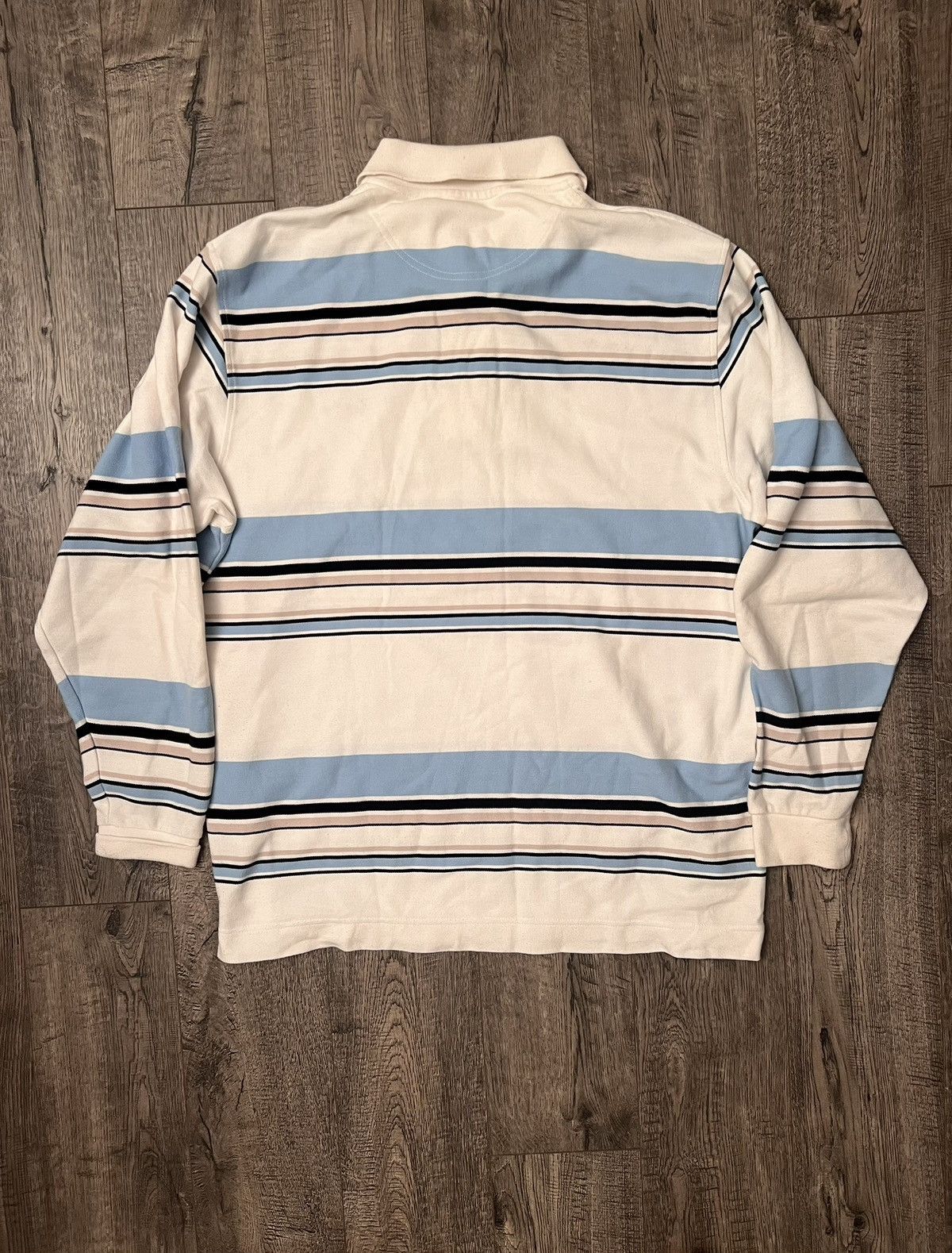 Karl Kani Kani Gold Polo Shirt Mens Large Blue with White Stripes L/S Size US L / EU 52-54 / 3 - 2 Thumbnail