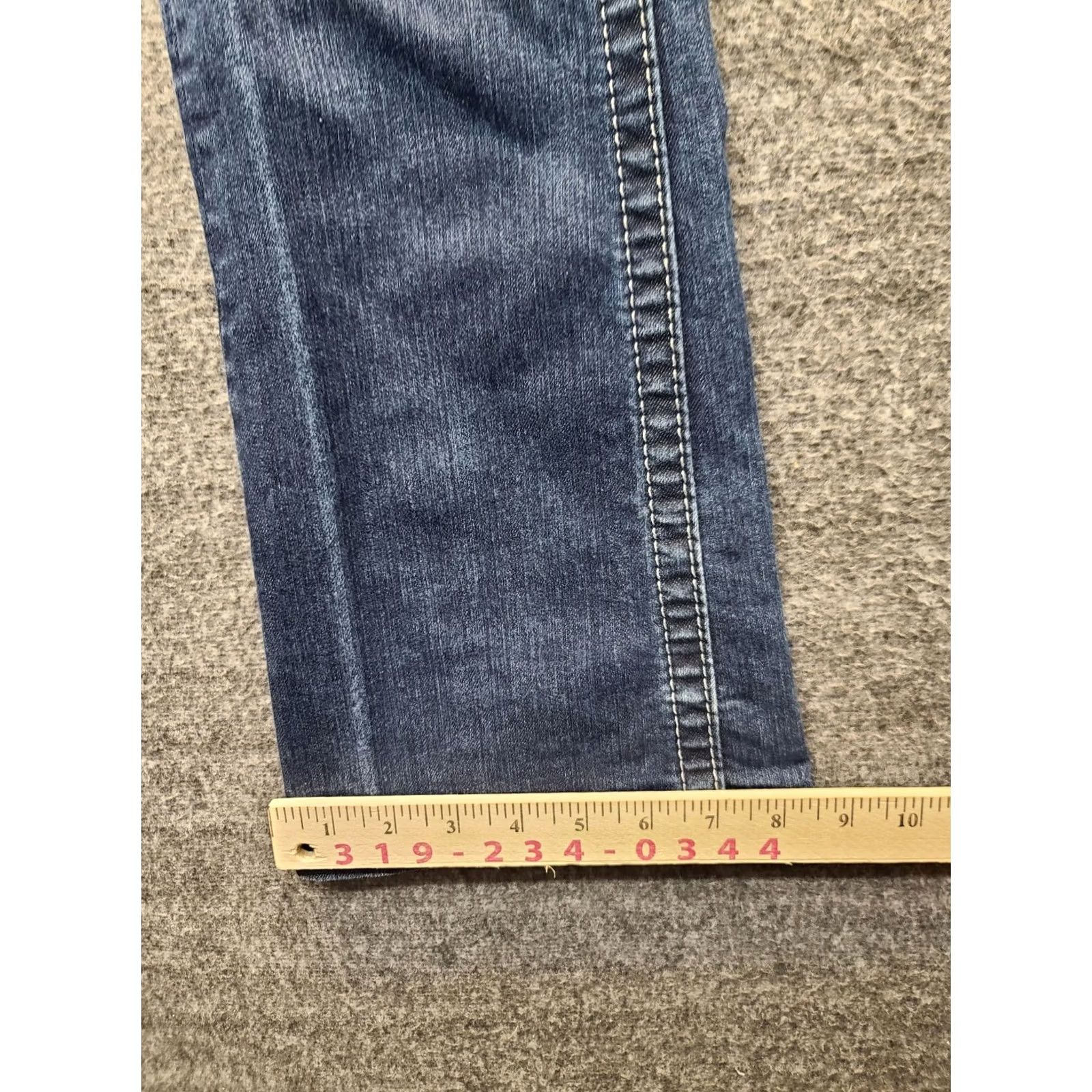 Miss Me Miss Me Jeans Womens 28X30 Regular Bootcut Denim Cotton Spandex Embroidered Rhinestone Cowboycore Western 90s Mens? No, remove Mens. Size 28" / US 6 / IT 42 - 7 Thumbnail