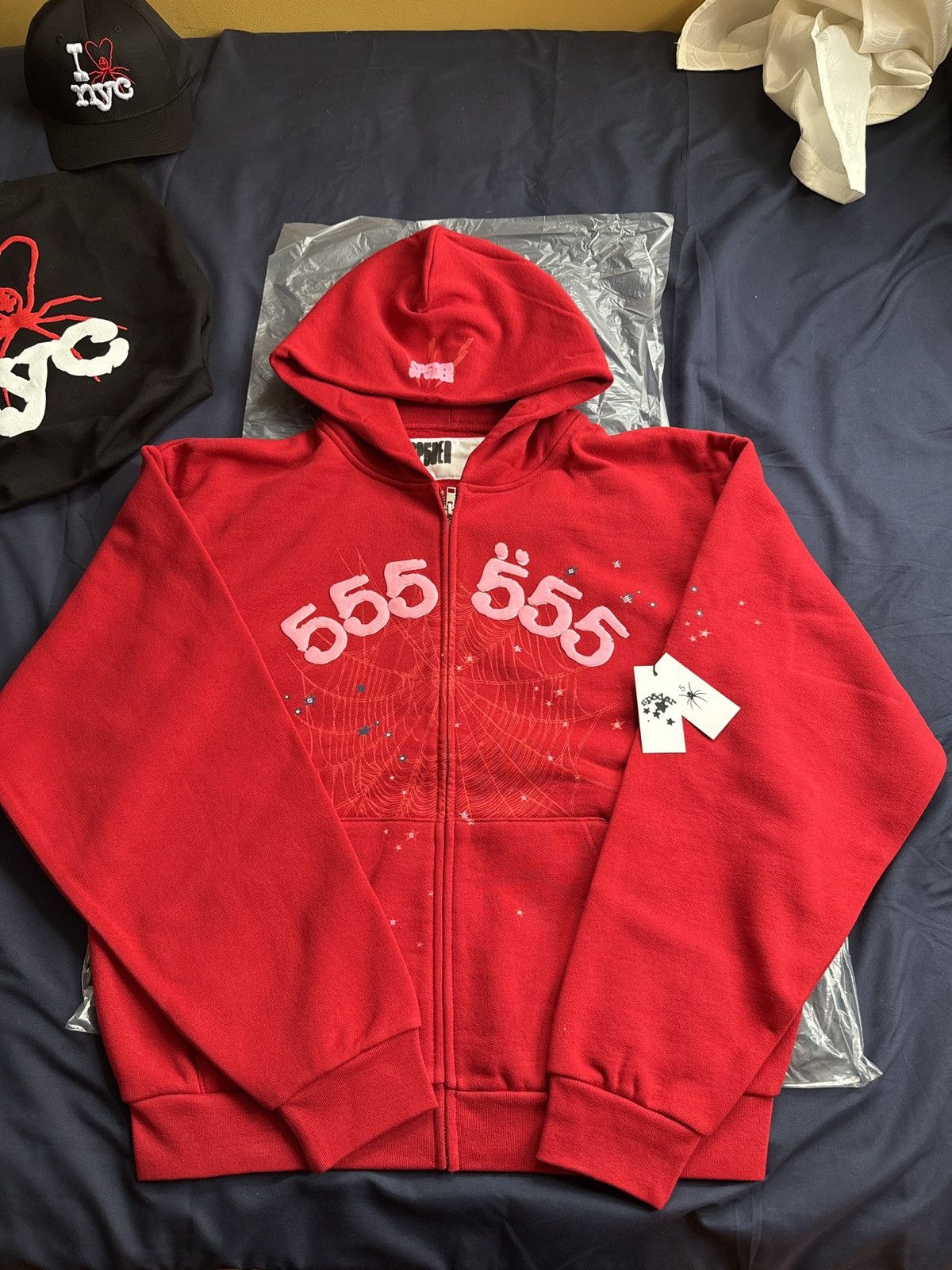 Sp5der Sp5der Angel Numbers zip up hoodie Size US L / EU 52-54 / 3 - 1 Thumbnail