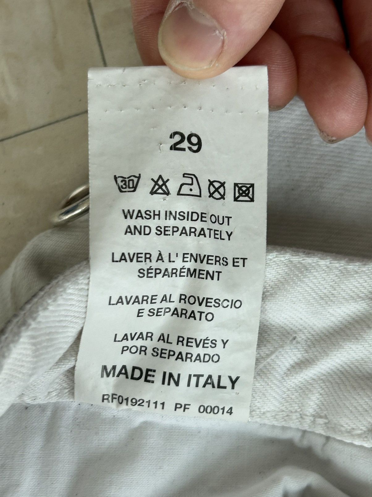 Raf Simons White Raf Simons AW 19/20 Relaxed Fit Denim Pants Size US 29 - 5 Thumbnail