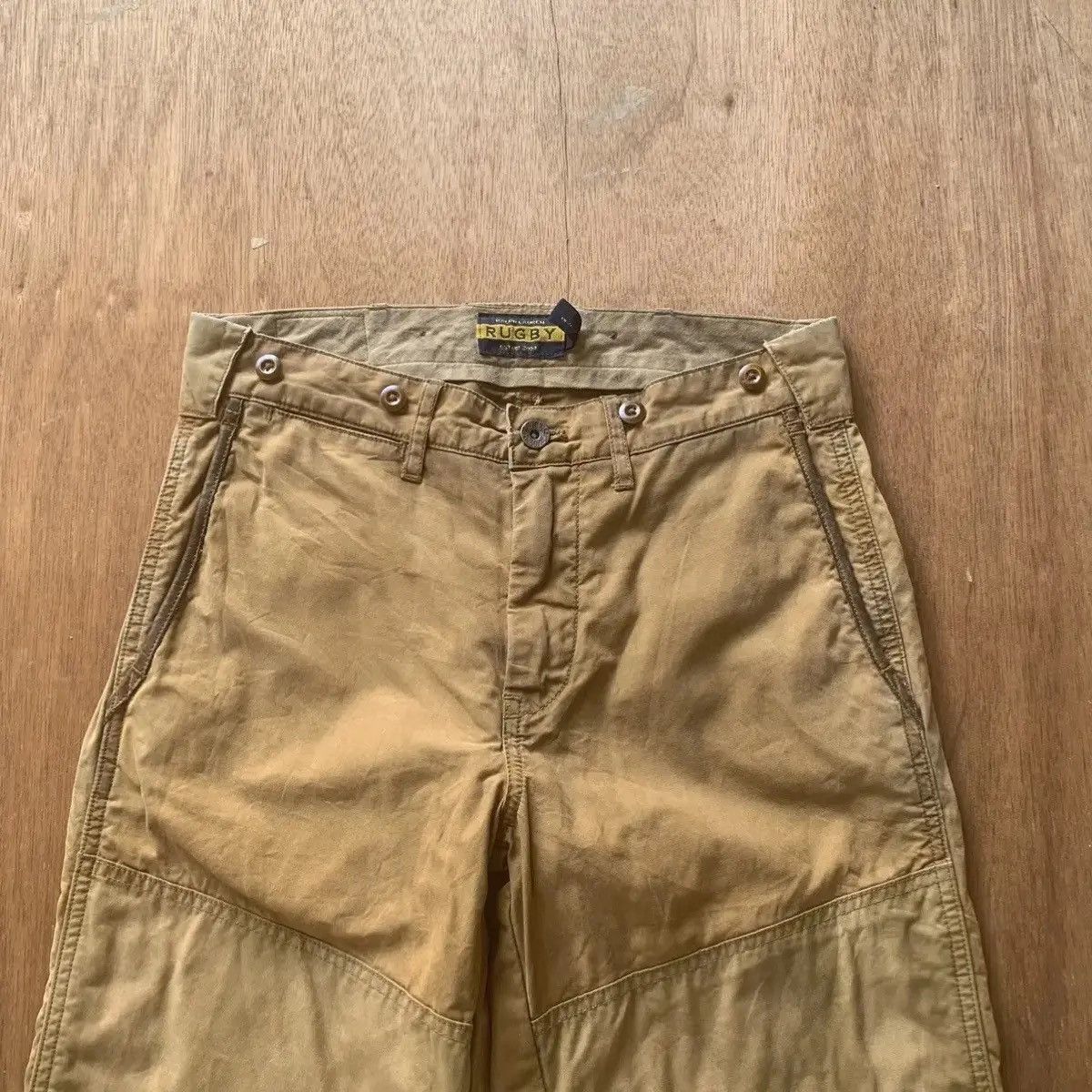 VINTAGE RUGBY POLO RALPH LAUREN DOUBLE KNEE RUSTY RARE PANTS