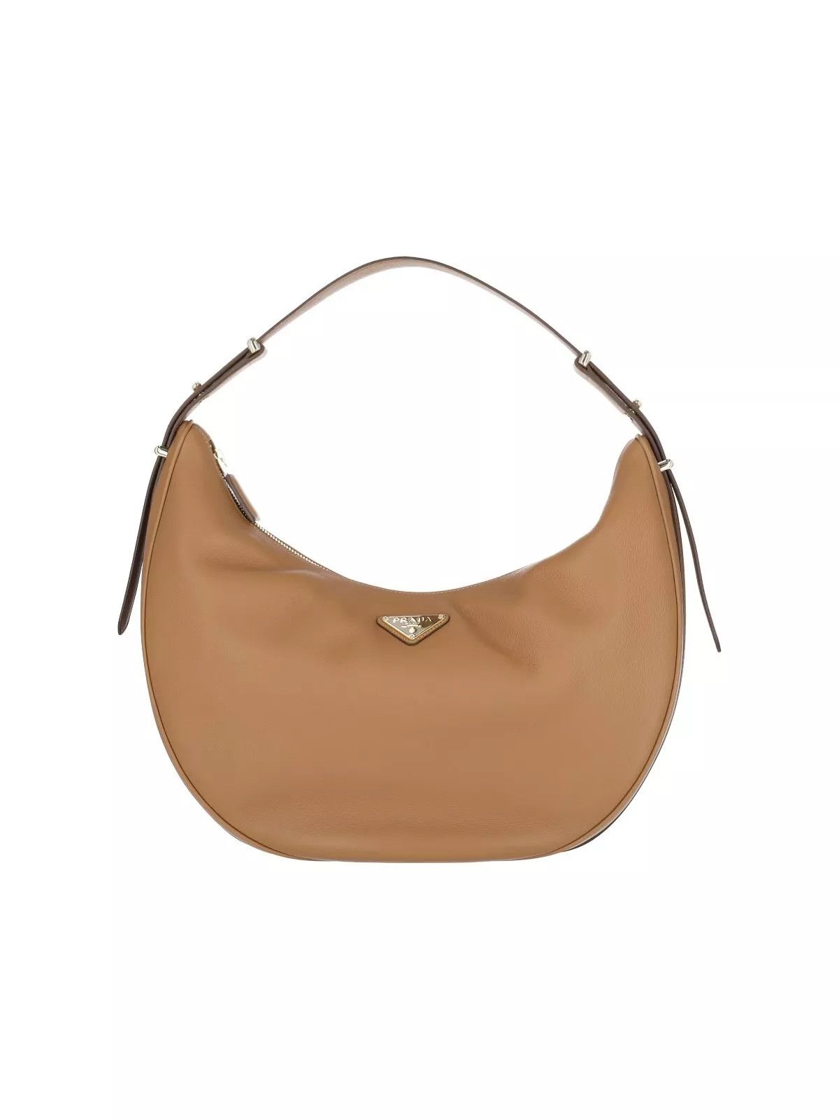Prada PRADA Arque Large Caramel Leather Shoulder Bag Size ONE SIZE - 1 Thumbnail