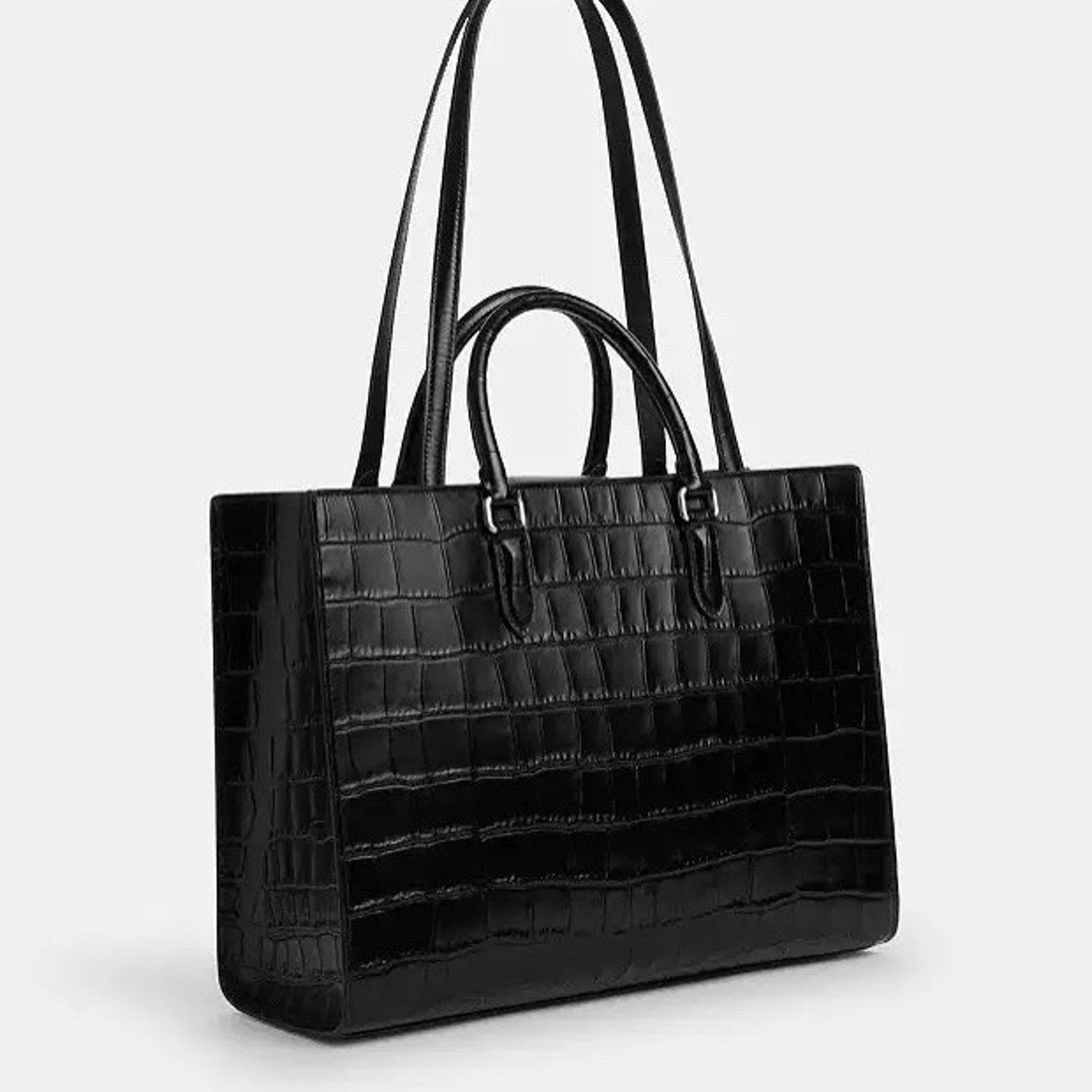 Coach NWT Coach Maggie Tote Bag leather CY667 Silver/Black Size ONE SIZE - 7 Thumbnail