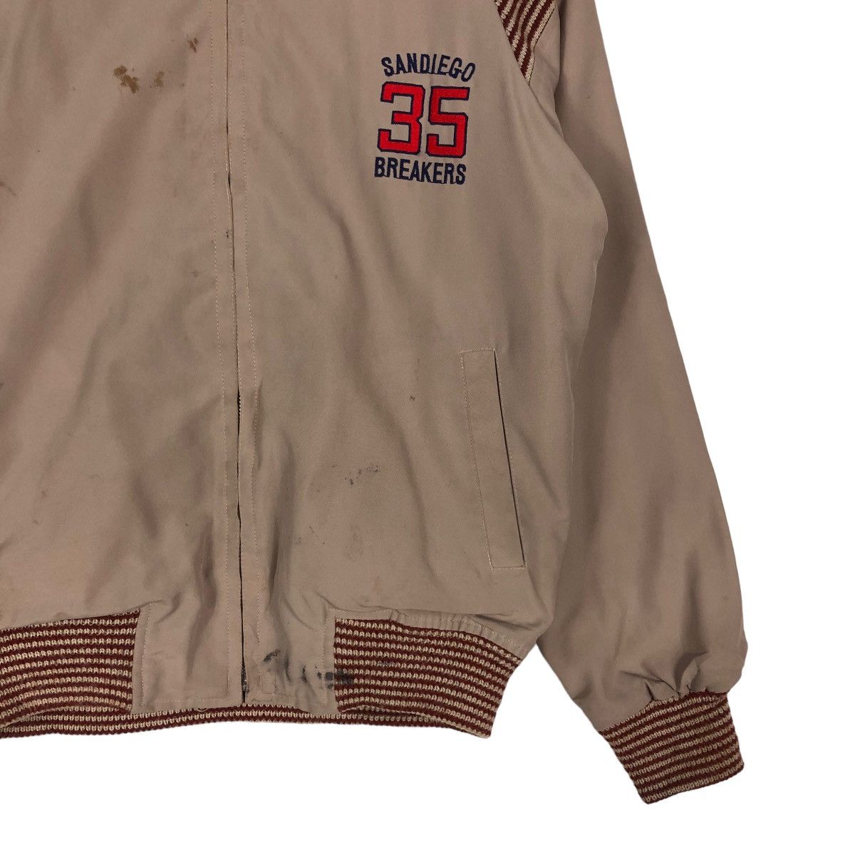 Japanese Brand 📌VINTAGE BOMBER JACKET SANDIEGO 35 BREAKERS BIG LOGO Size US S / EU 44-46 / 1 - 8 Thumbnail