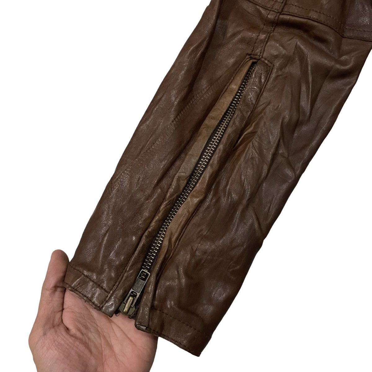 Leather Vintage Patrick Cox Wannabe Mink Fur Sheep leather Jacket Size S / US 4 / IT 40 - 15 Thumbnail
