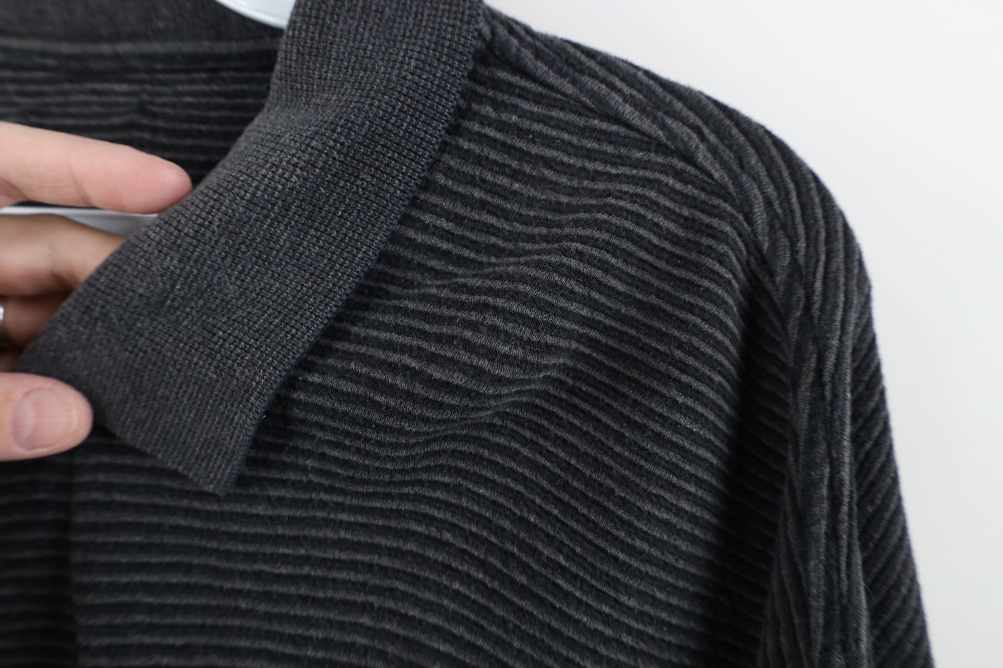 Vintage Vintage 90s Y2K Streetwear Knit Striped Long Sleeve Polo Size US XL / EU 56 / 4 - 4 Thumbnail