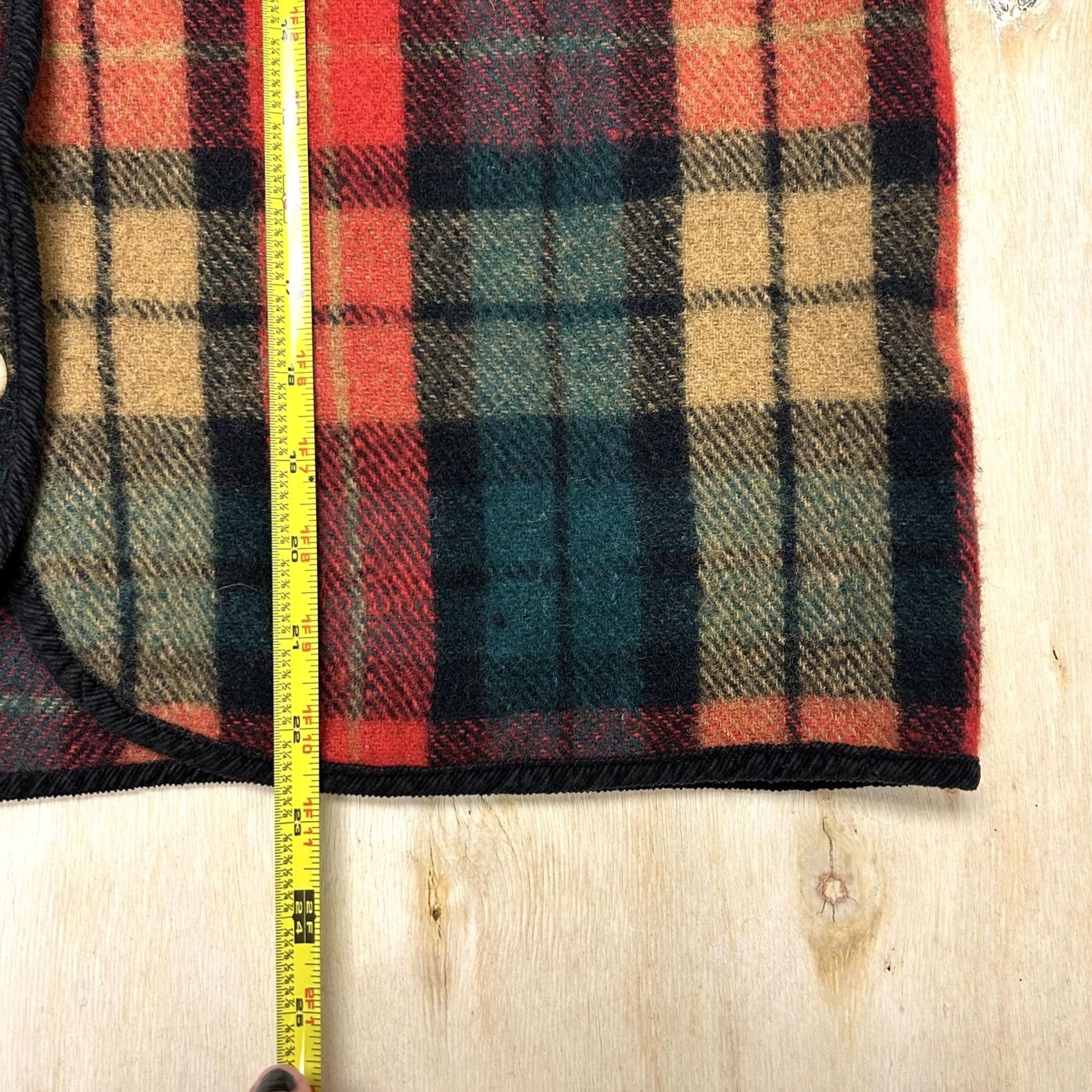 Energie Energie Sweater Vest Womens Large Multicolor V Neck Plaid Flannel Wool Blend Size L / US 10 / IT 46 - 4 Thumbnail