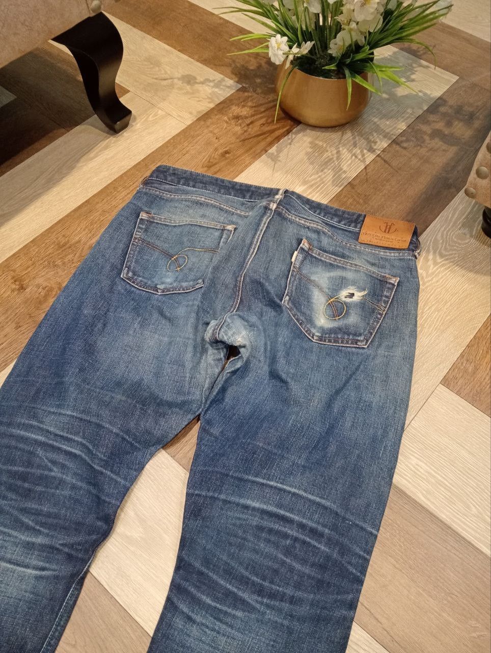 Japan Blue JAPAN BLUE DENIM BLUE SELVEDGE DISTRESSED PANTS Size US 34 / EU 50 - 13 Thumbnail