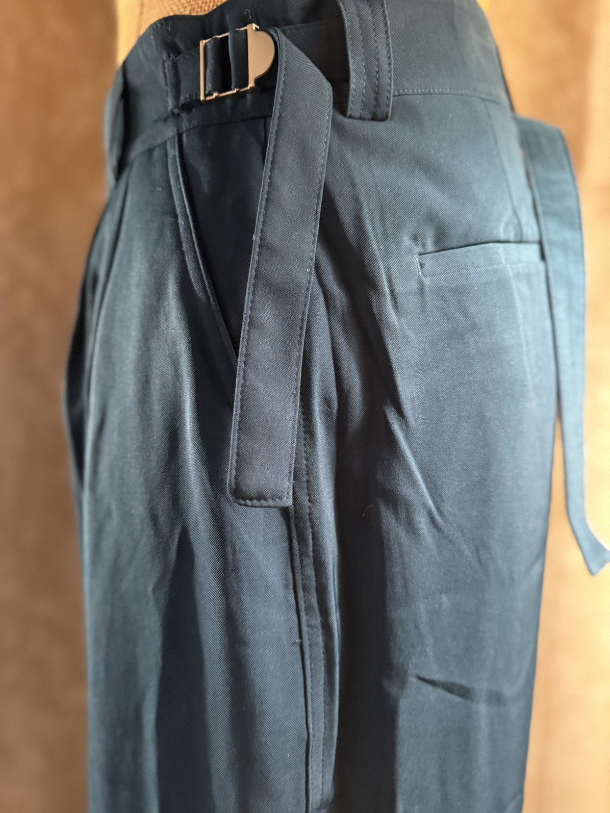Designer Stylish Teal High-Waisted Trousers – Size 31 Size US 31 - 9 Thumbnail