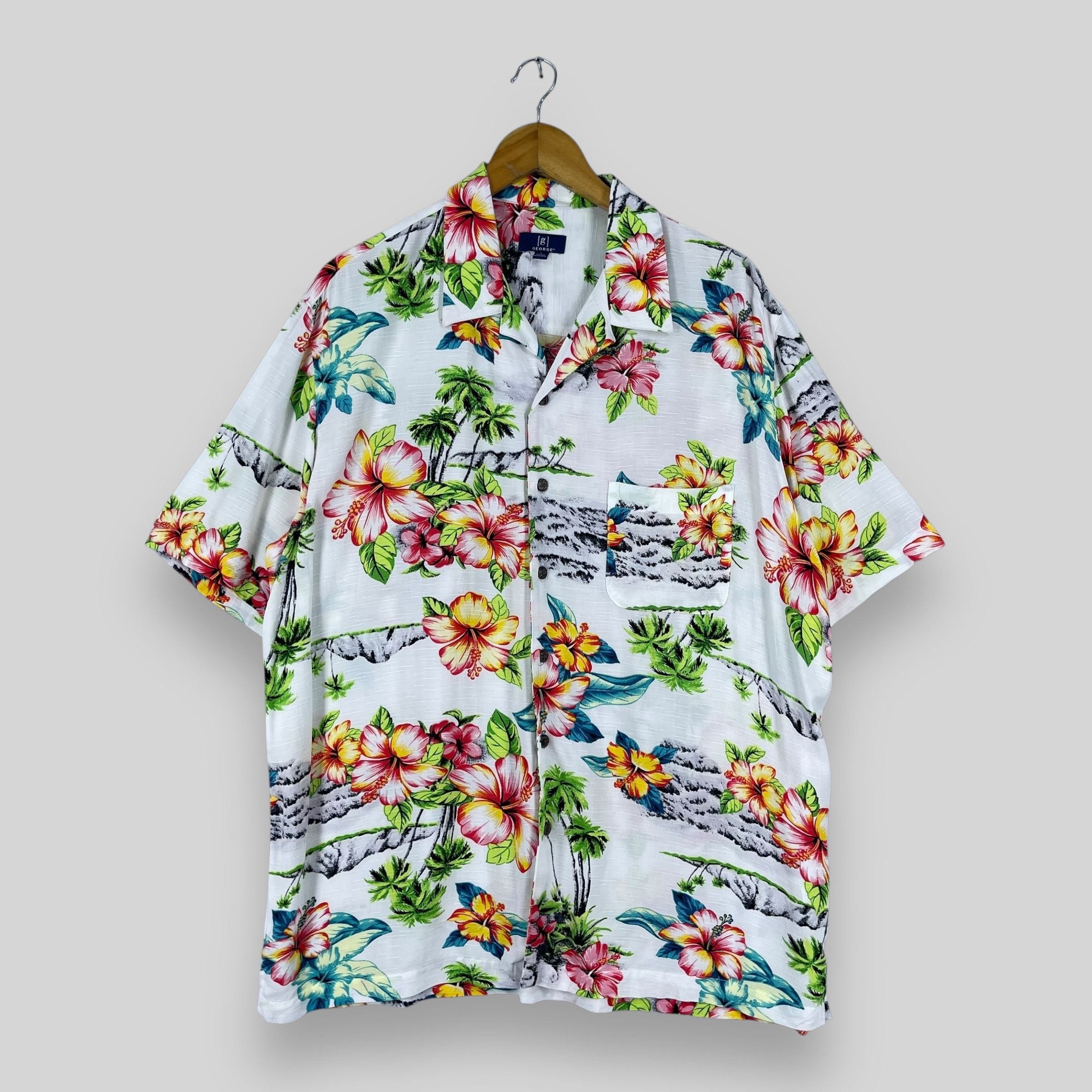 Vintage Vintage 90s Aloha Beach Hibiscus Floral Motive Shirt Size US L / EU 52-54 / 3 - 1 Thumbnail