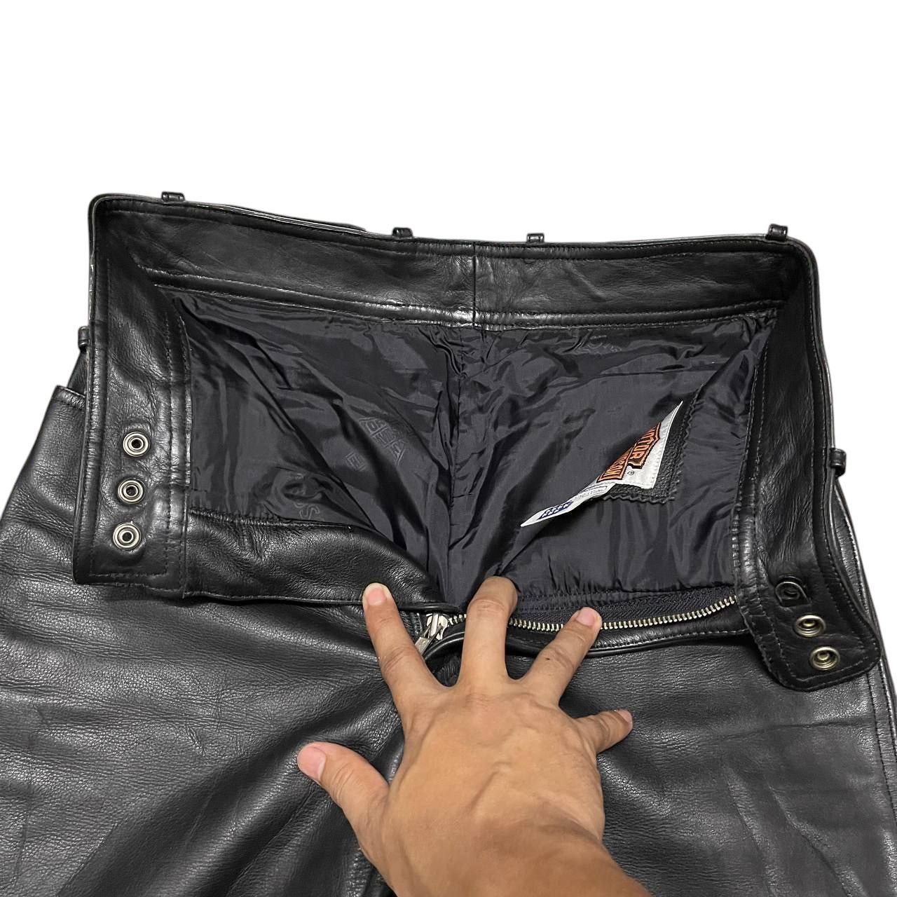 Harley Davidson Vintage Harley Davidson Motorcycle Leather Pants Size US 27 - 7 Thumbnail