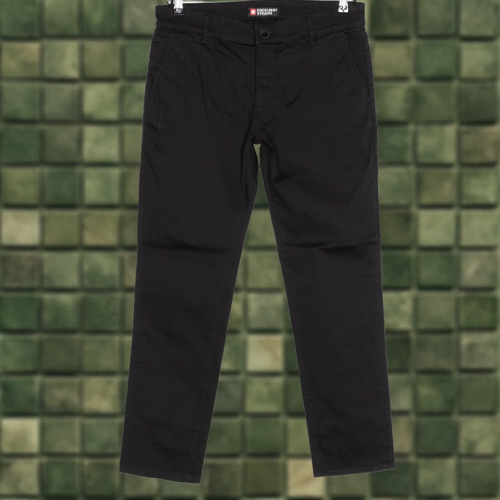 Vintage VINTAGE ENGELBERT STRAUSS Chino Stretch Pants Trousers Men 34 W34 L30 Black DZ7202 Size US 34 / EU 50 - 1 Thumbnail