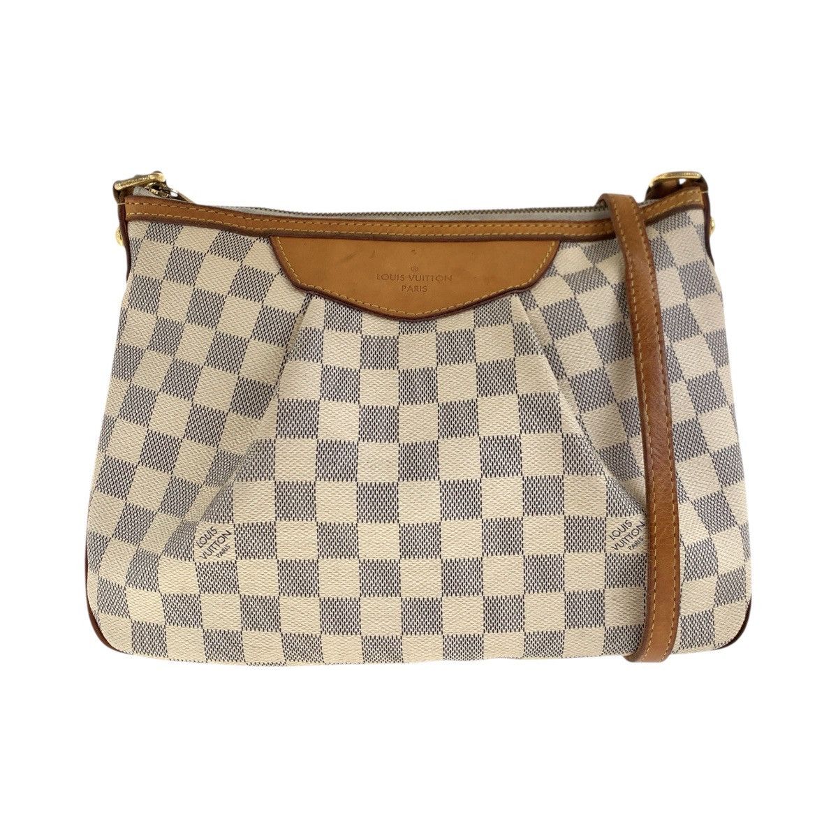 Louis Vuitton Louis Vuitton Siracusa Damier Azur Shoulder Bag Canvas Shoulder Bag N41113 in White, Women's