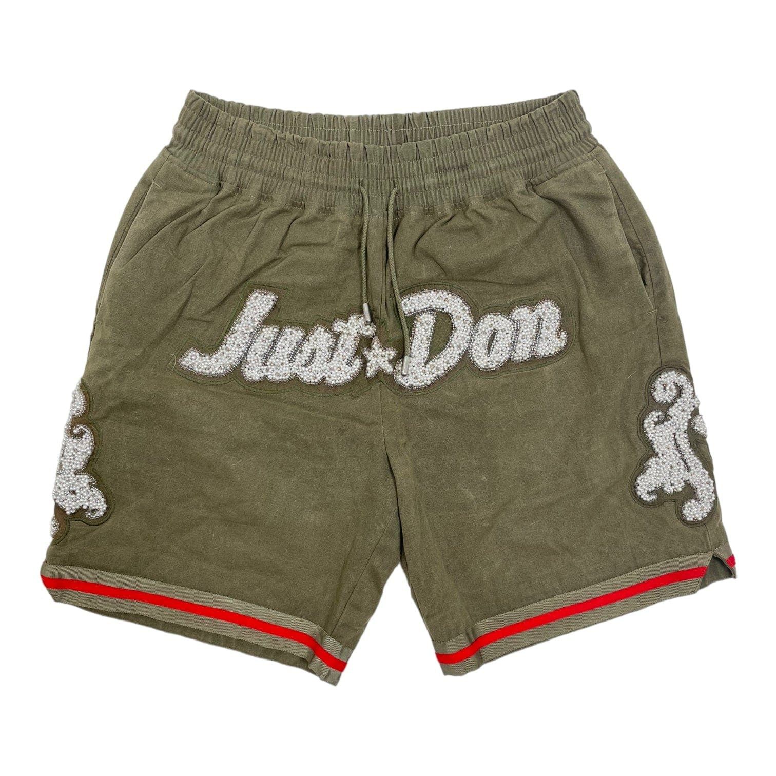 Just Don x Readymade Pearl Custom Basketball Shorts Olive | Grailed